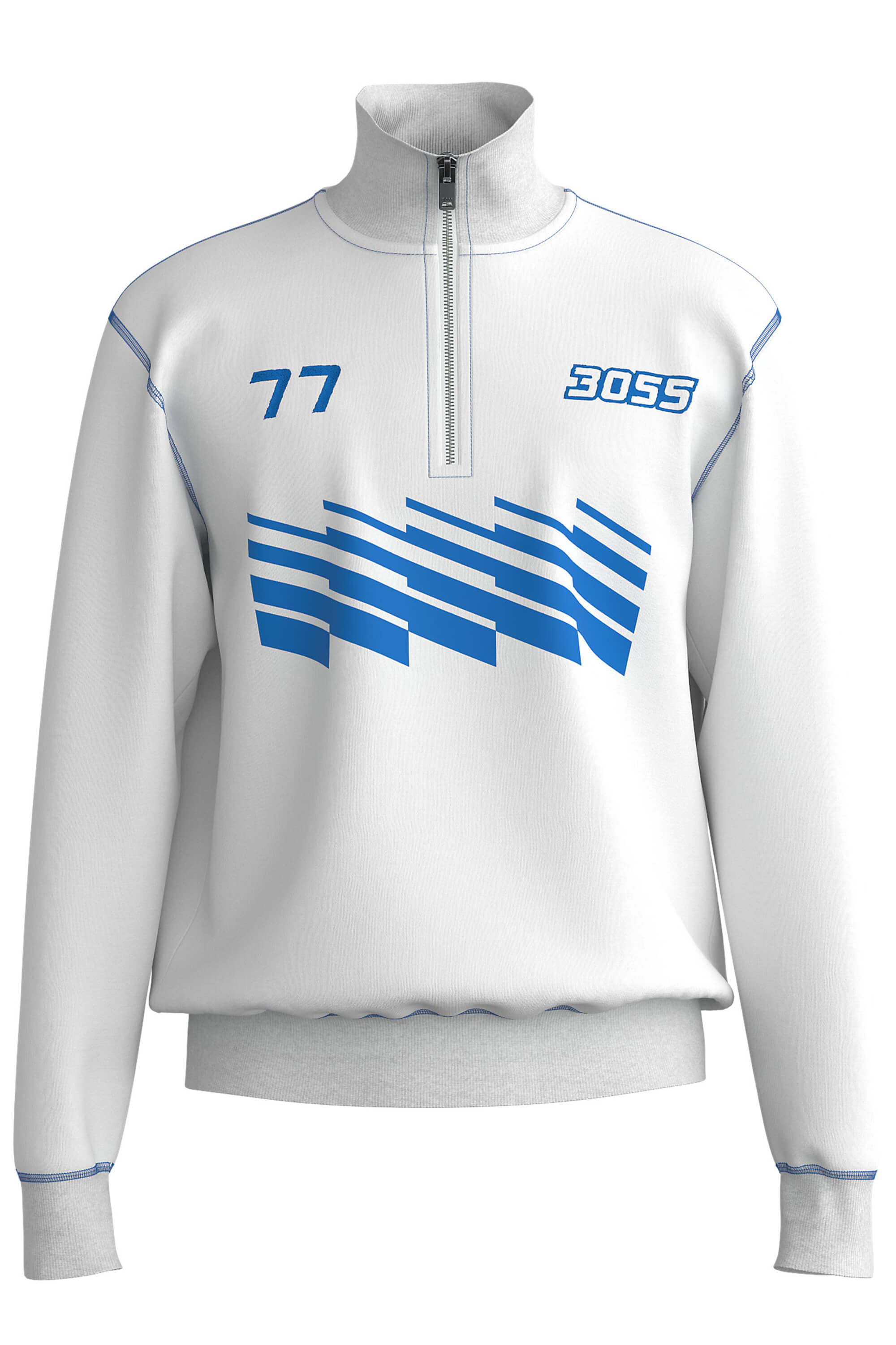Hugo Boss Zeretrobike Zip Sweat White
