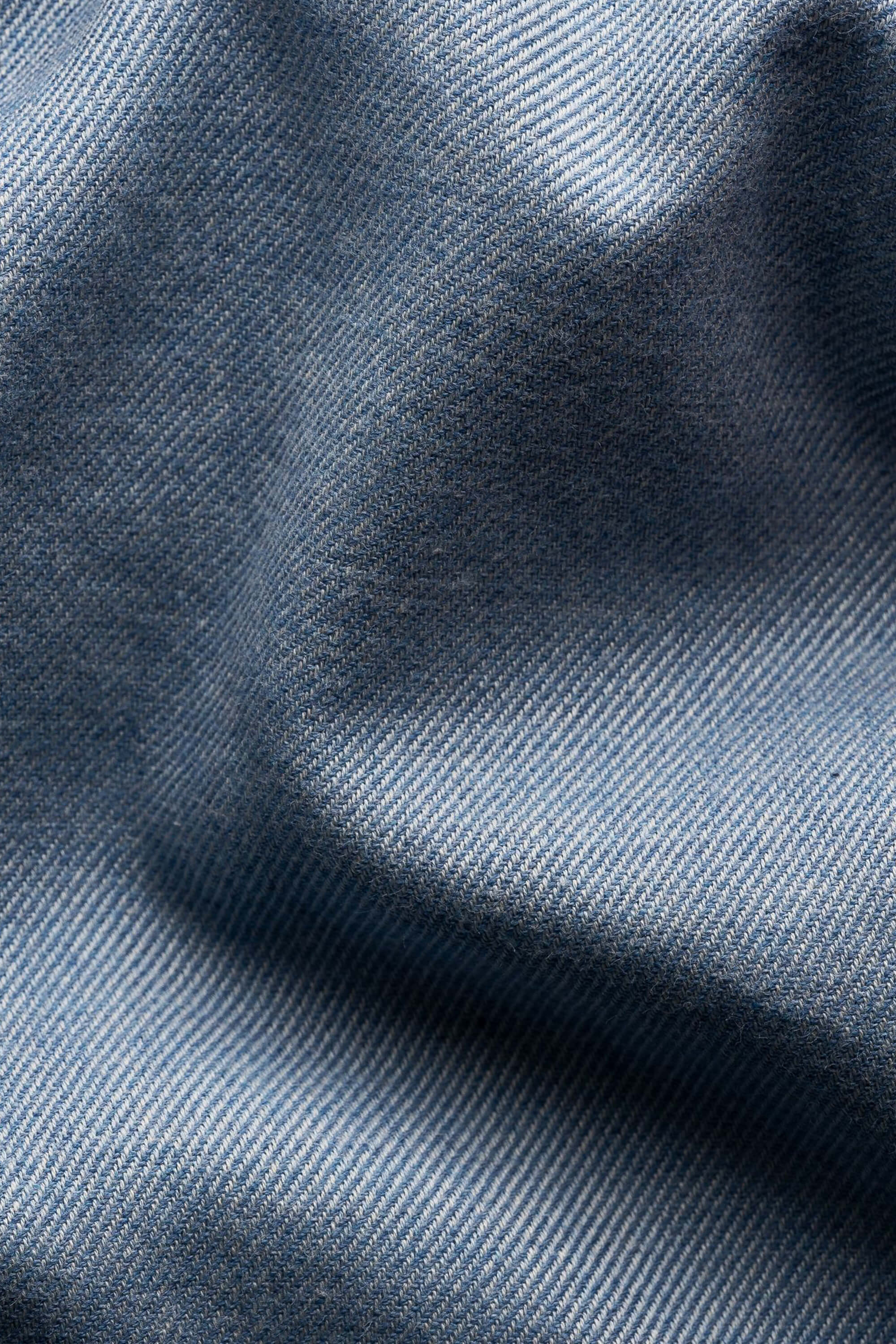 Eton Light Denim Twill Flannel Shirt