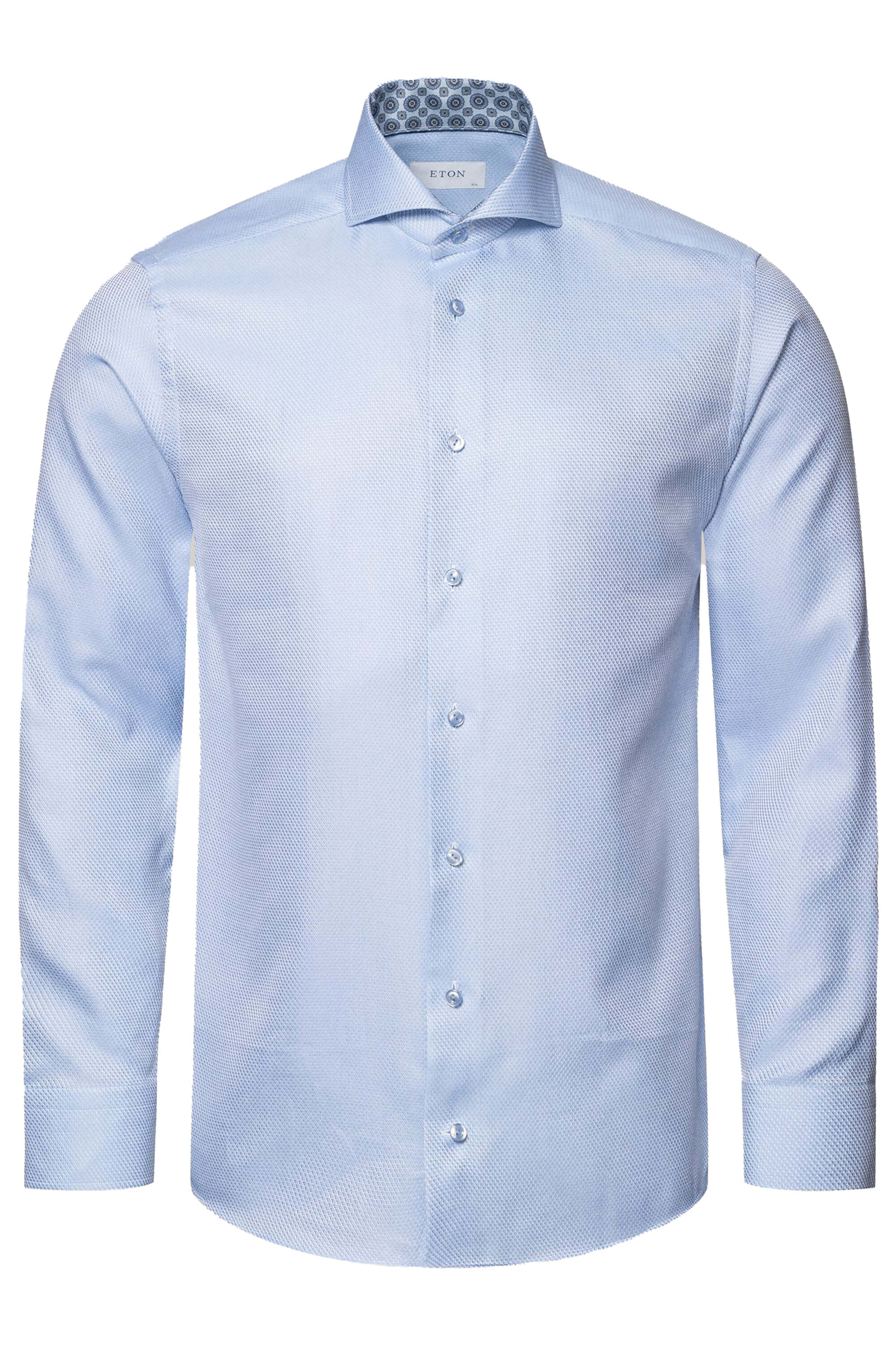 Eton Light Blue Medallion Effect Shirt