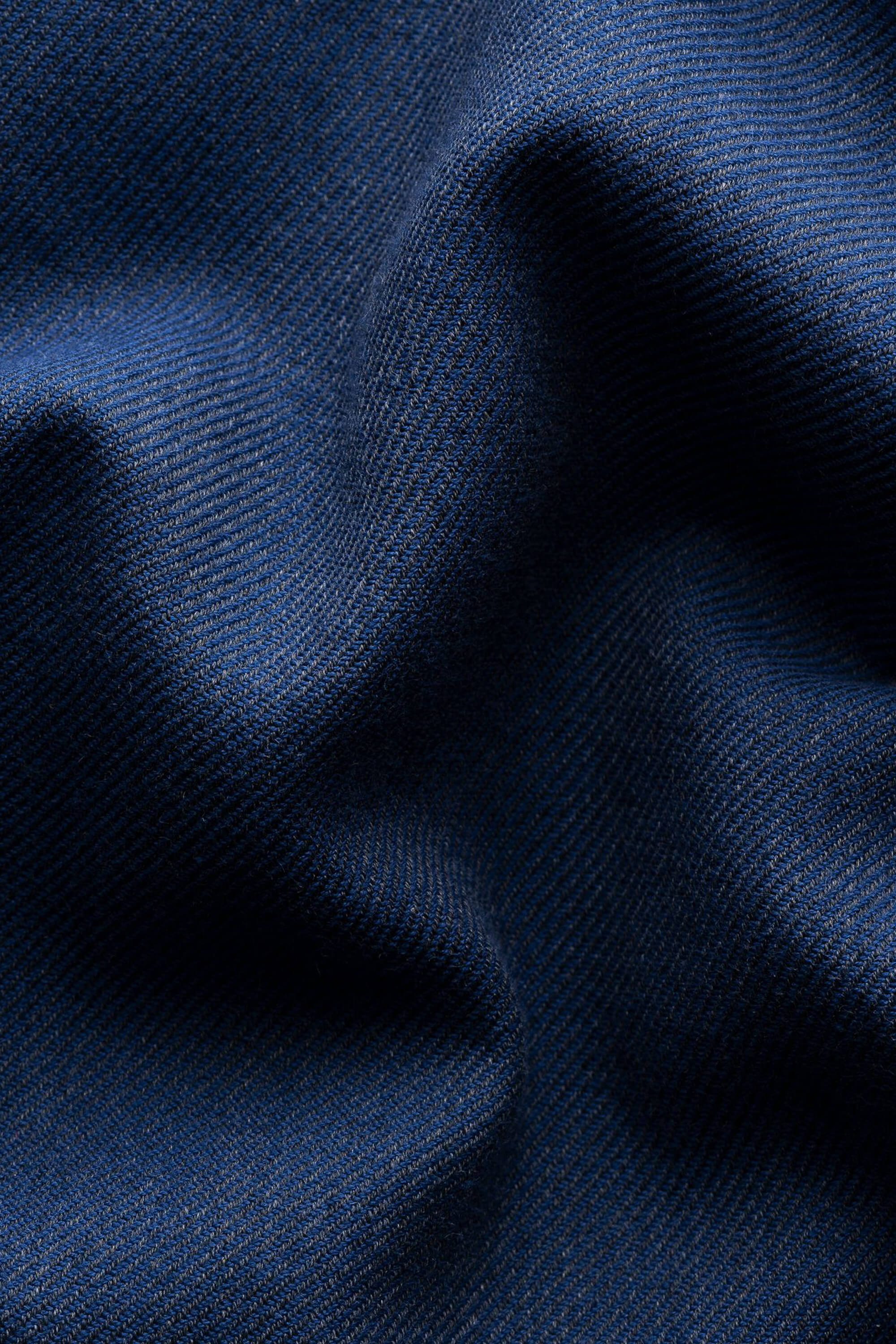 Eton Dark Blue Twill Flannel Shirt
