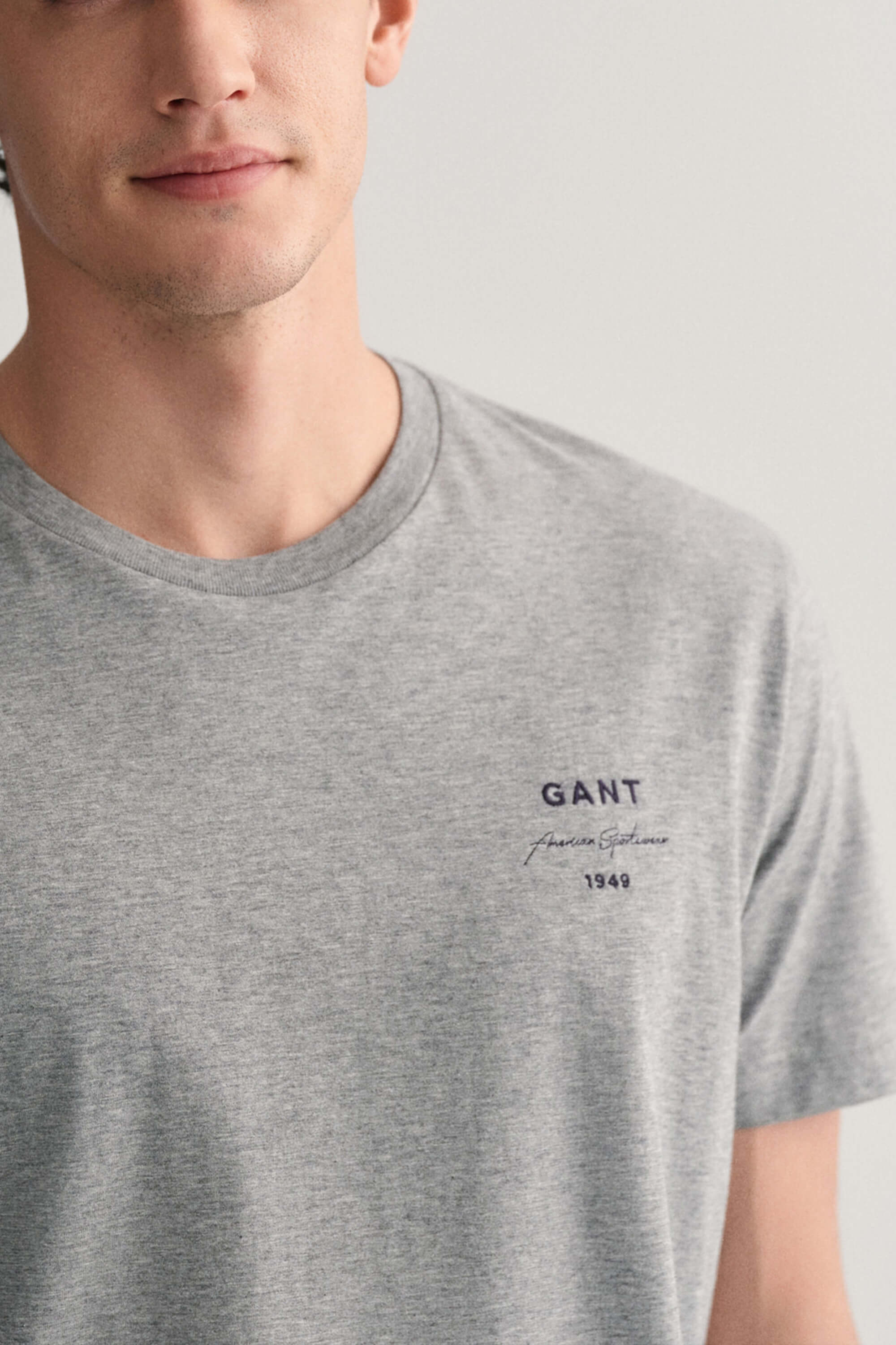 Gant Logo Script T-Shirt Grey