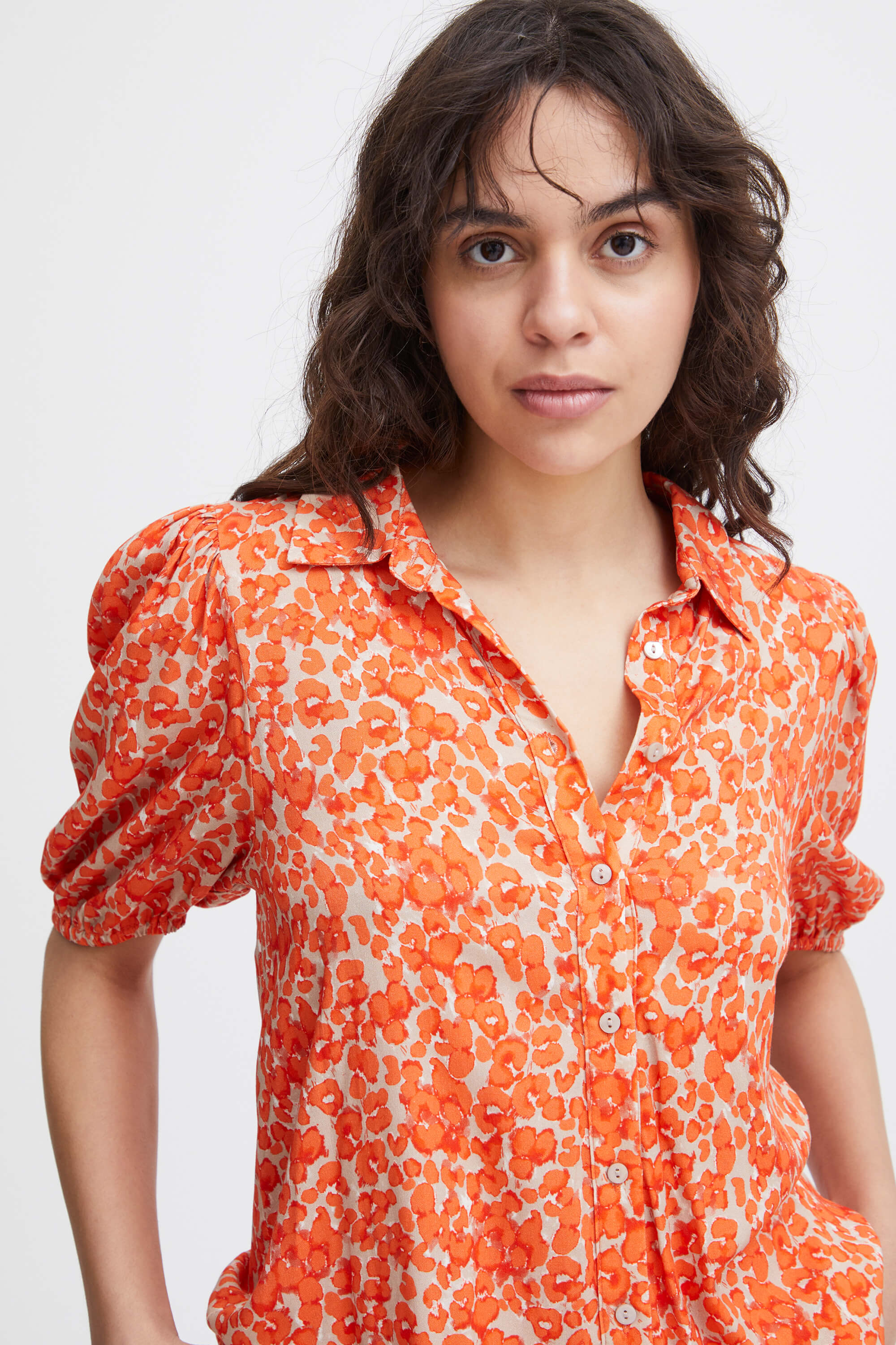 Ichi Aya Shirt Coral Rose Leo