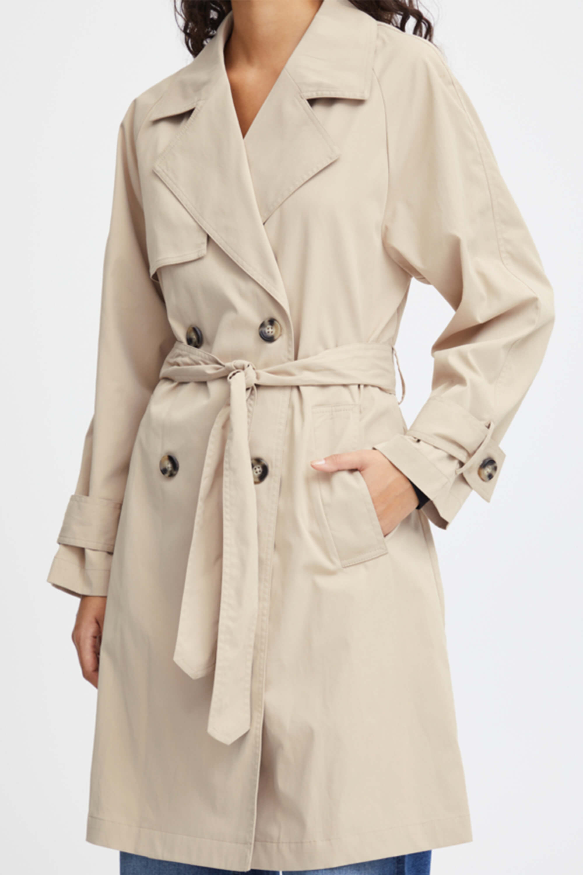 Ichi Elova Trench Coat Doeskin