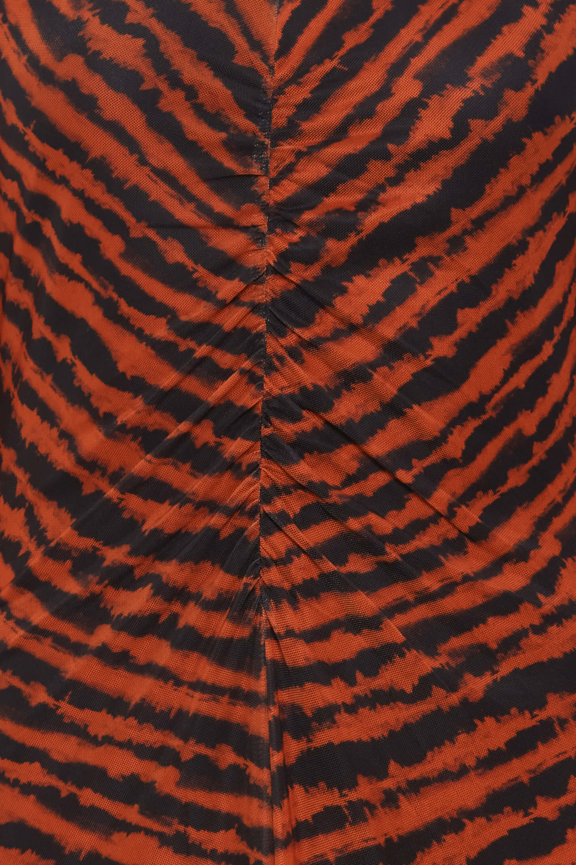 Ichi Ista Dress Tie Dye Stripe Brown