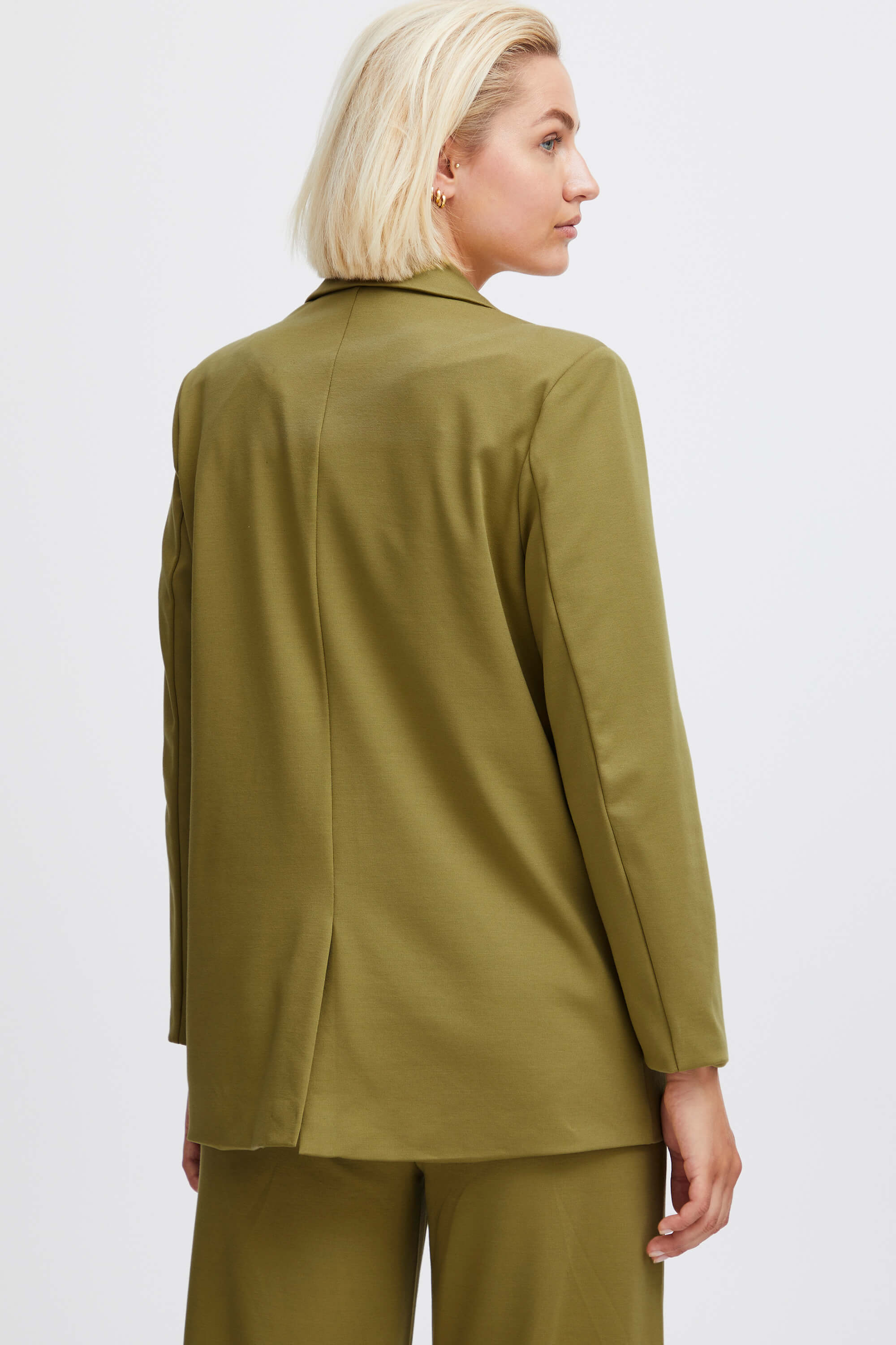 Ichi Kate Oversize Blazer Green Moss