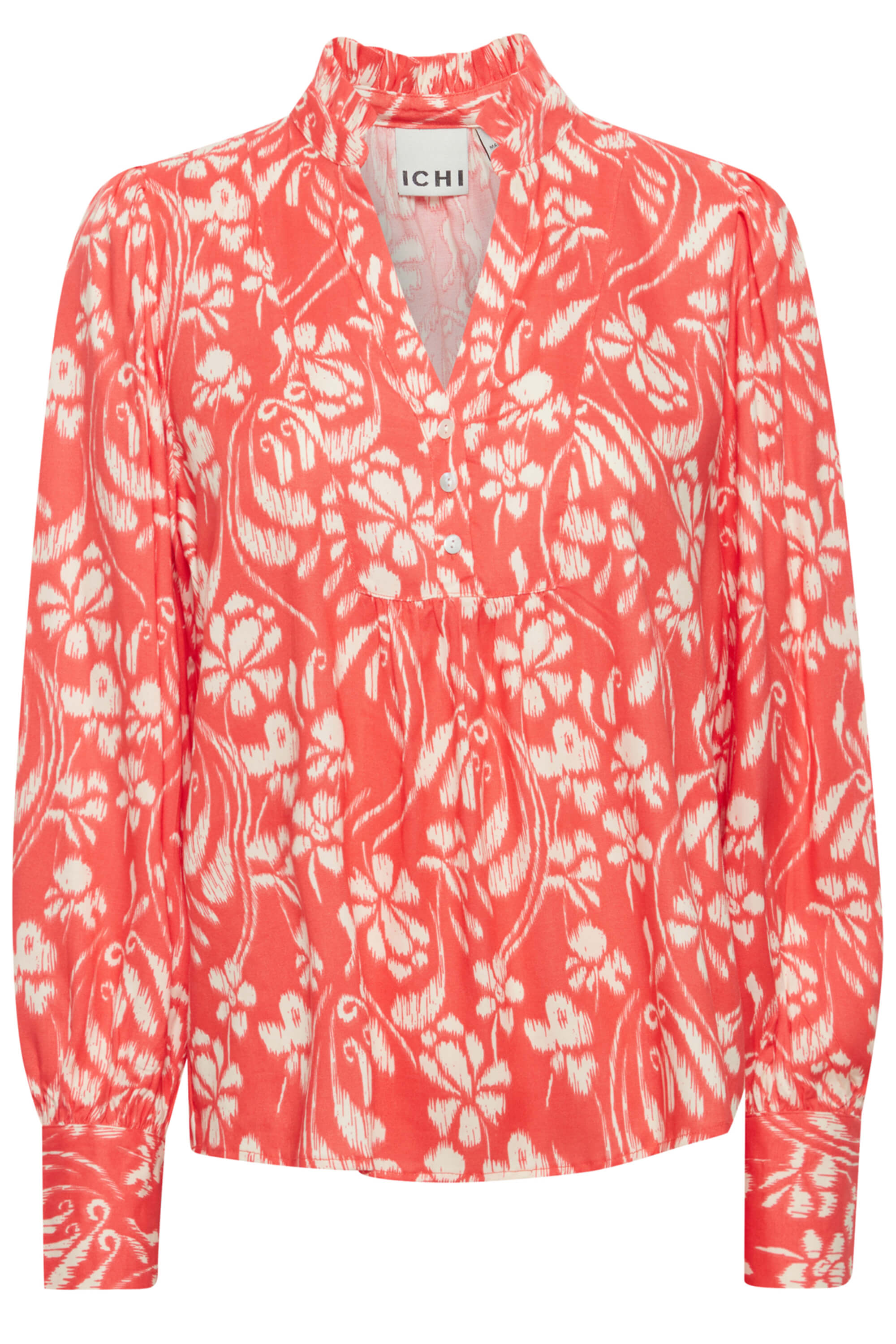 Ichi Nasreen Blouse Hot Coral