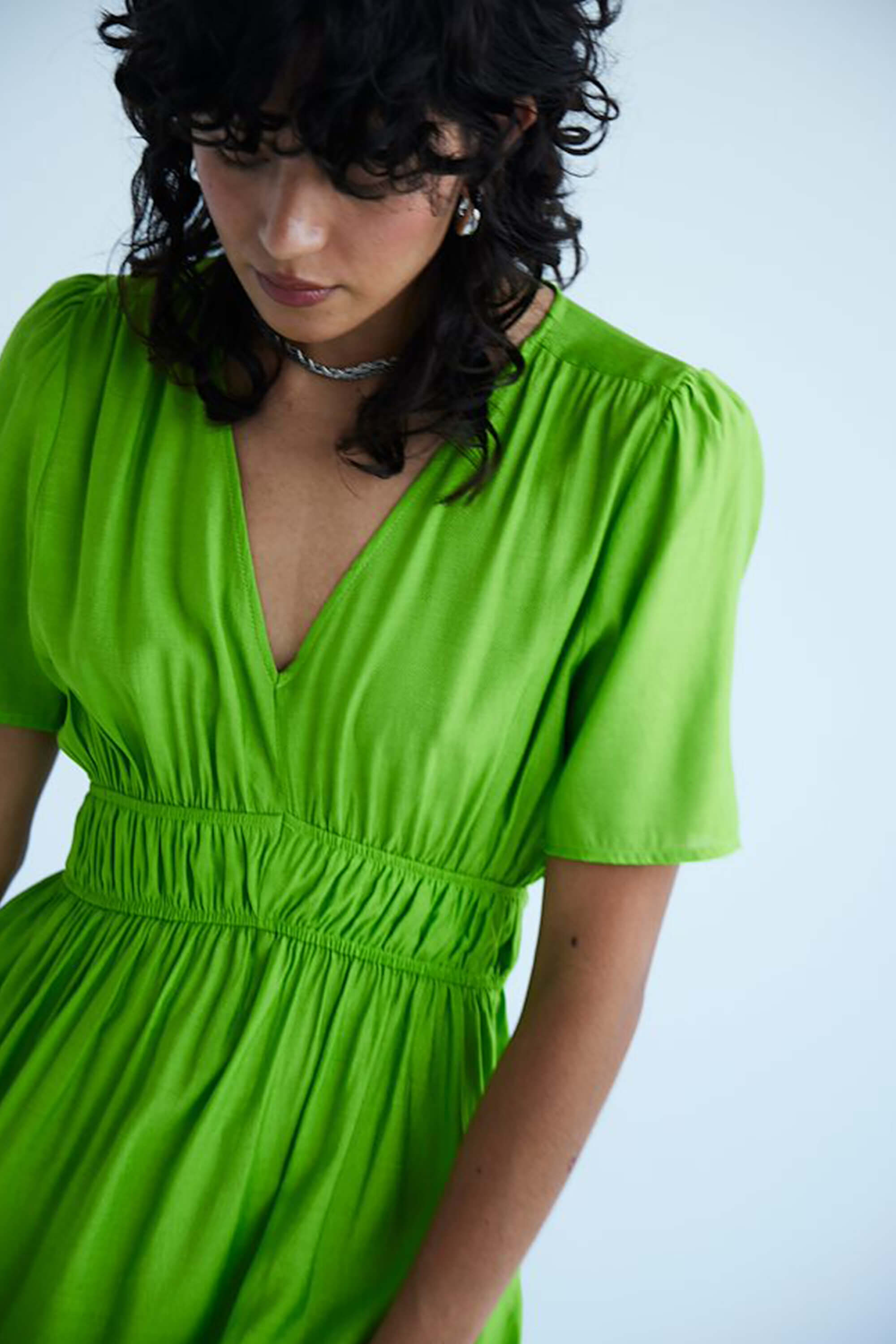 Ichi Quilla Dress Greenery