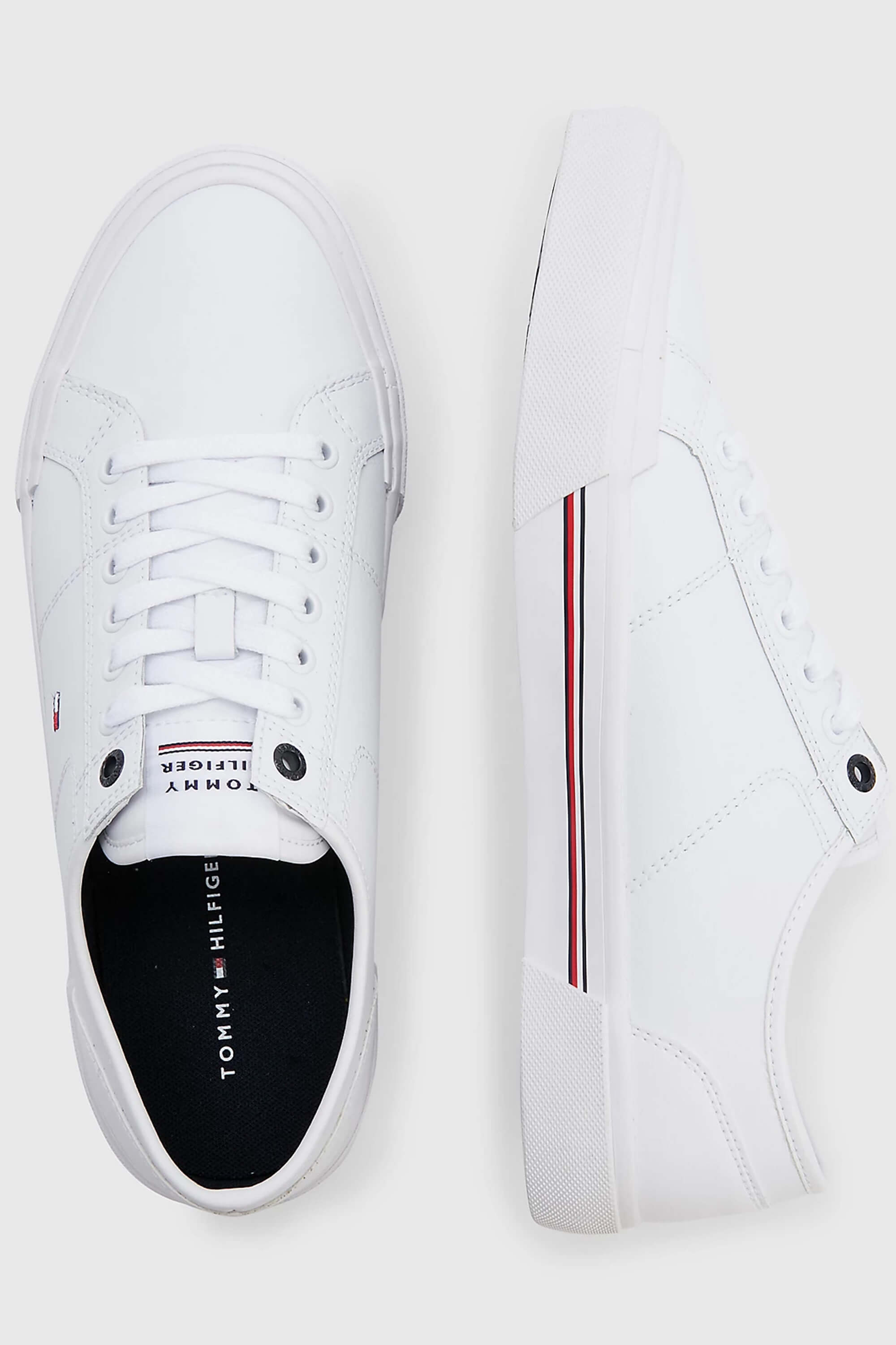 Tommy Hilfiger Core Corporate Leather Trainer White