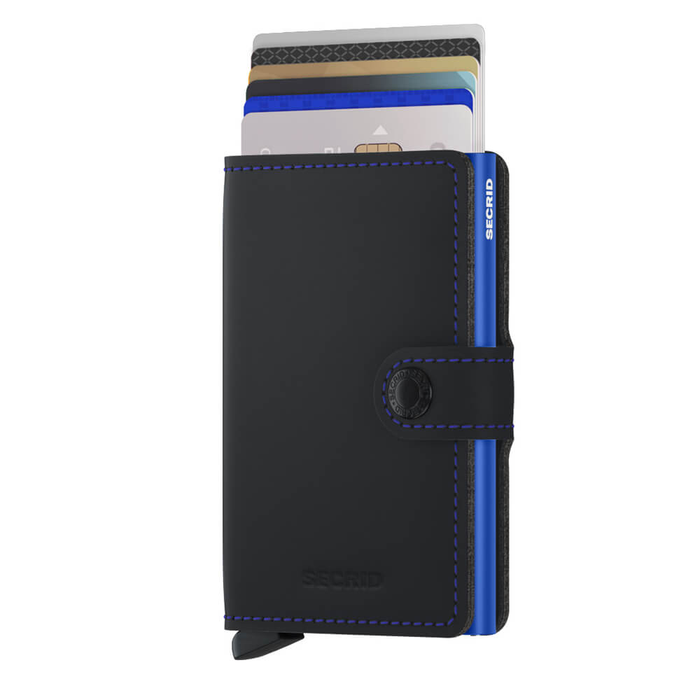 Secrid Miniwallet Matte Black & Blue