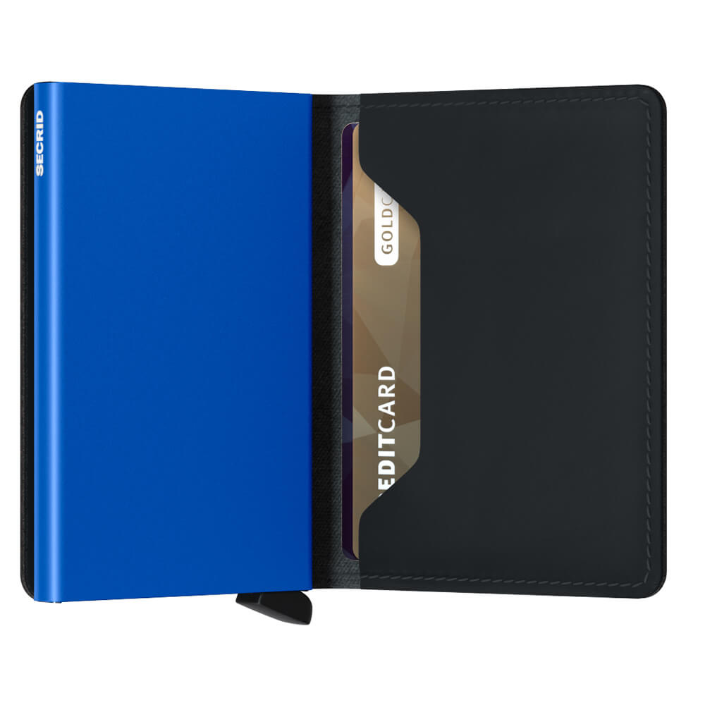 Secrid Slimwallet Matte Black & Blue