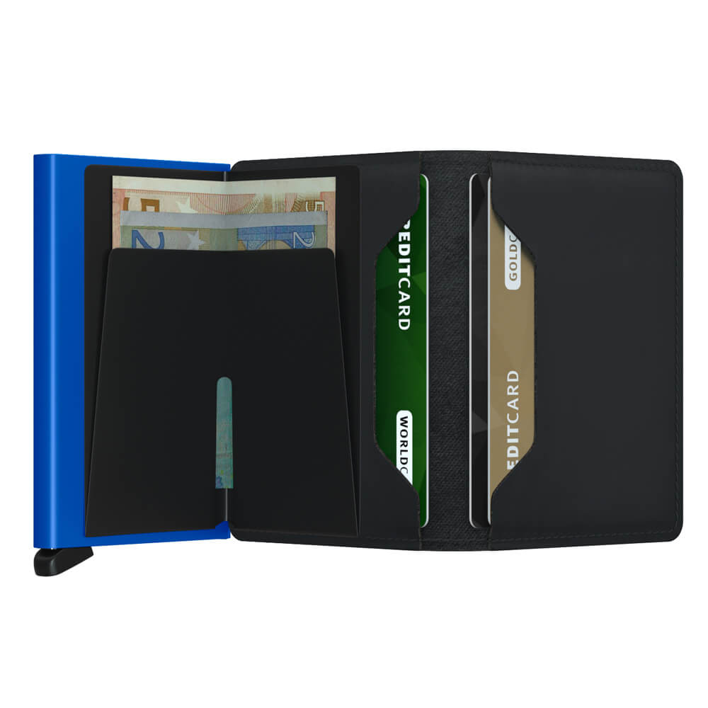 Secrid Slimwallet Matte Black & Blue