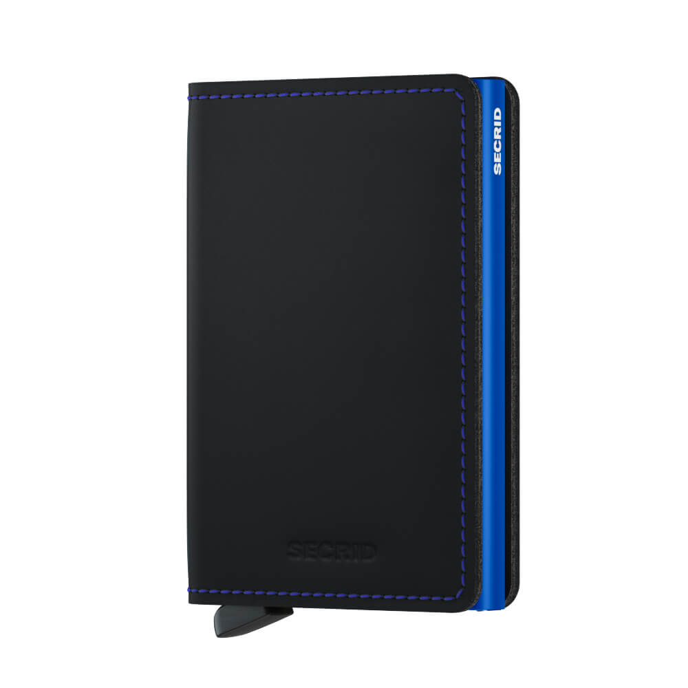 Secrid Slimwallet Matte Black & Blue