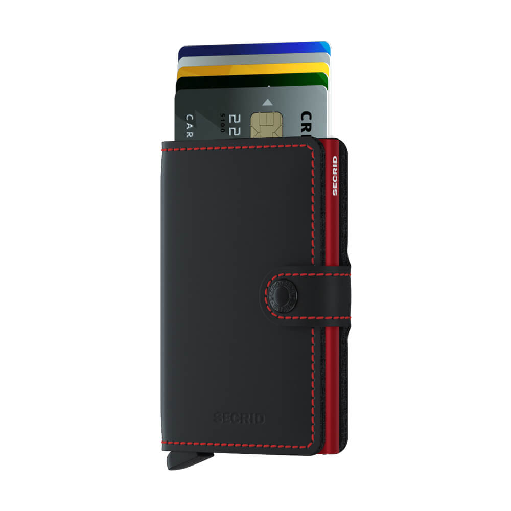 Secrid Miniwallet Matte Black & Red