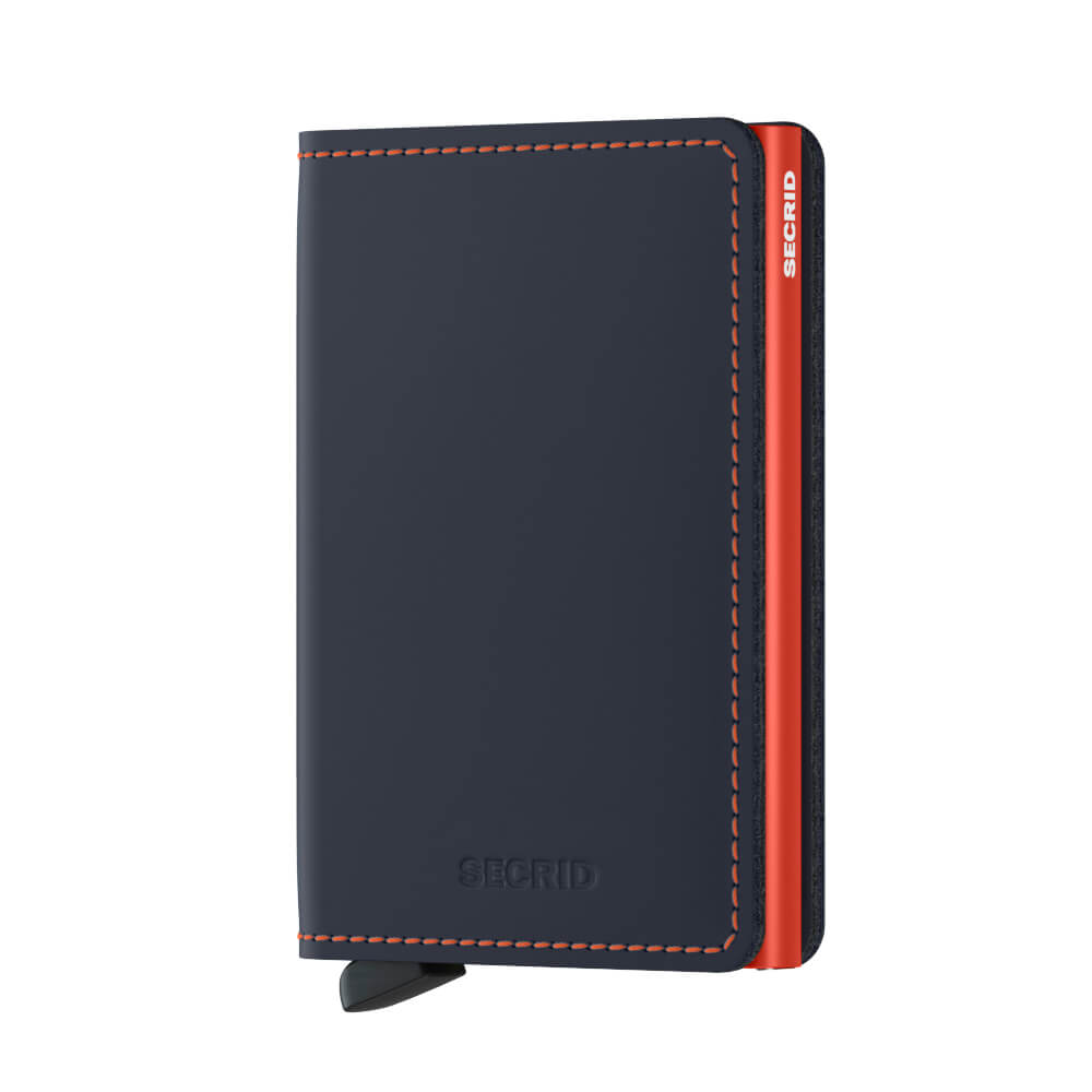 Secrid Slimwallet Matte Nightblue & Orange