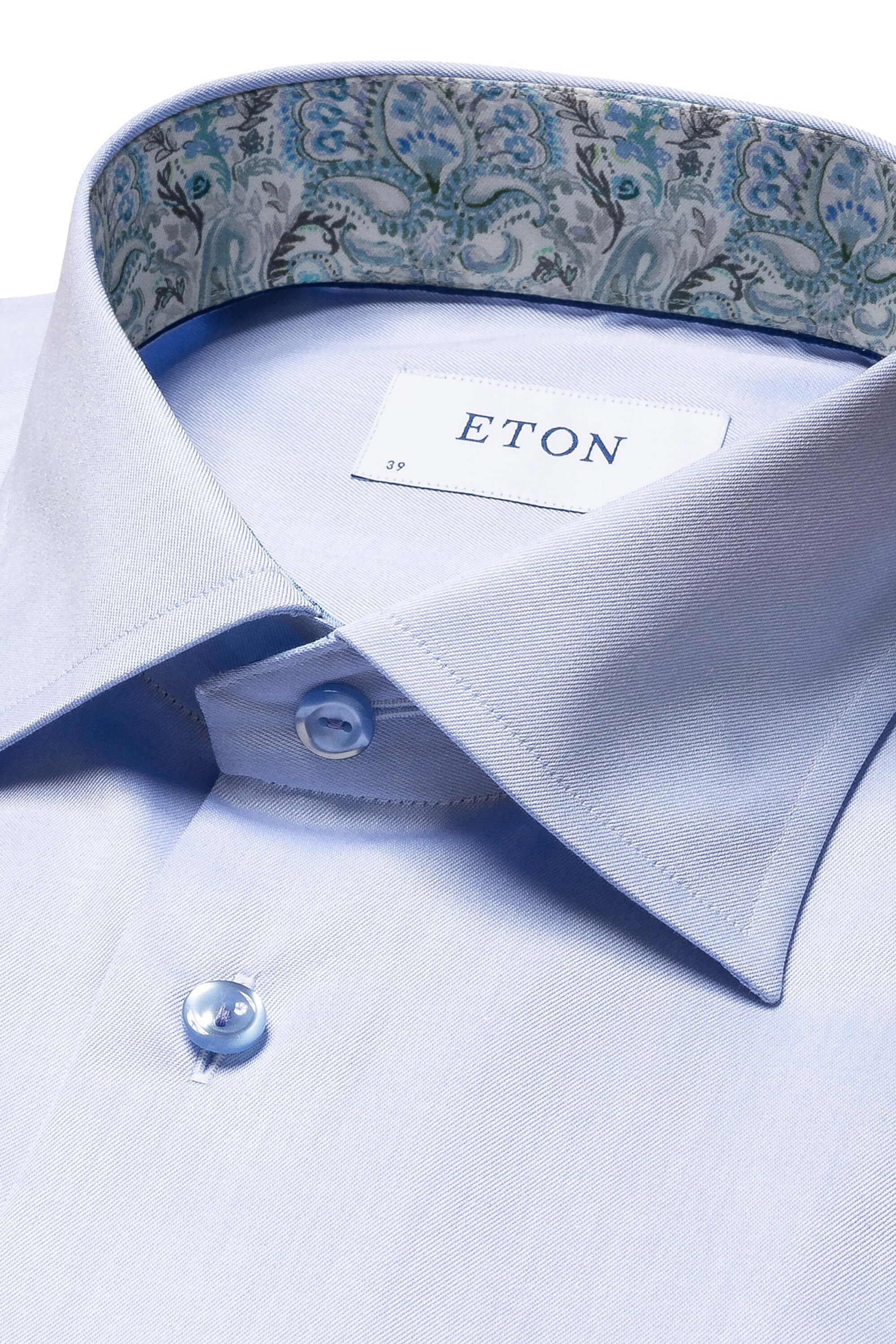 Eton Light Blue Paisley Signature Twill Shirt