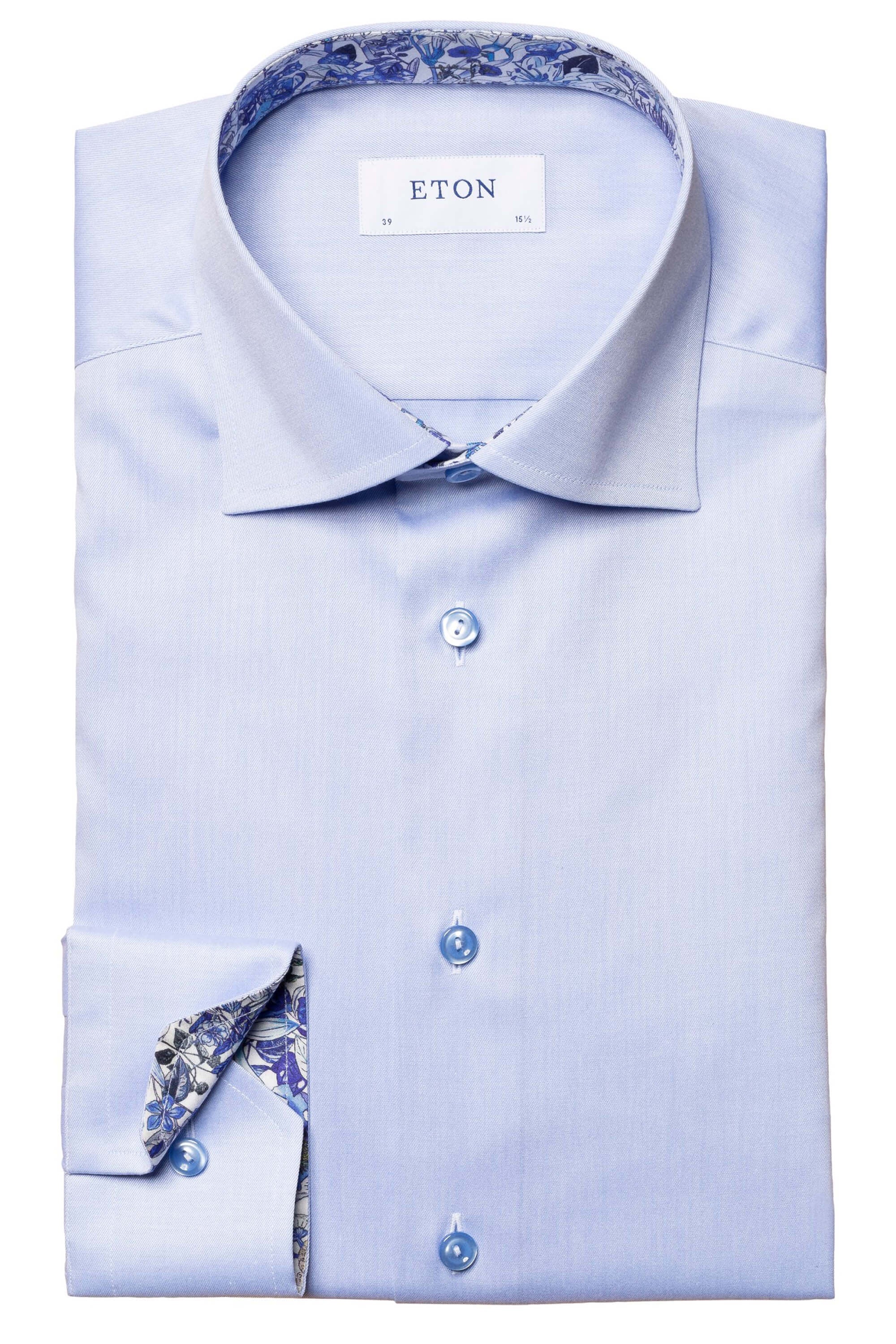 Eton Light blue Signature Twill