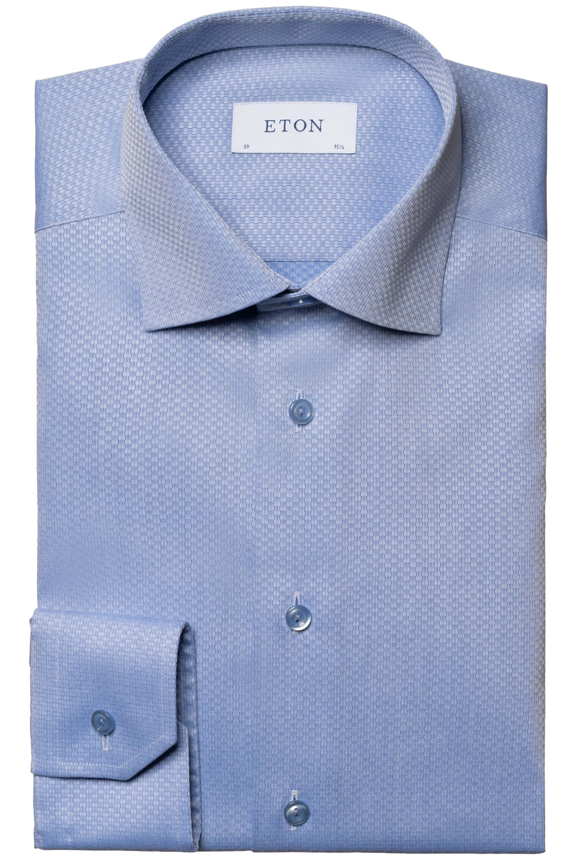 Eton Mid Blue Dobby Shirt