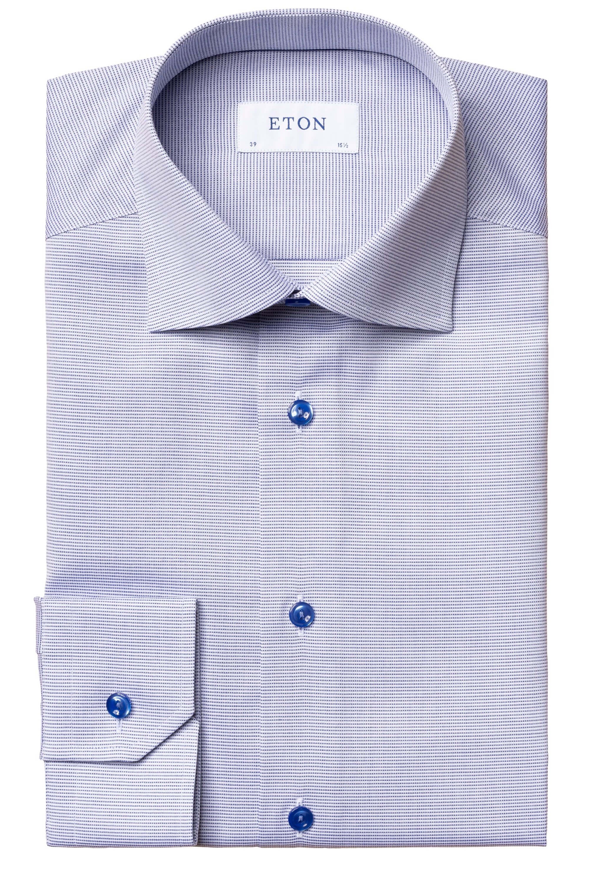 Eton Mid Blue Twill Shirt