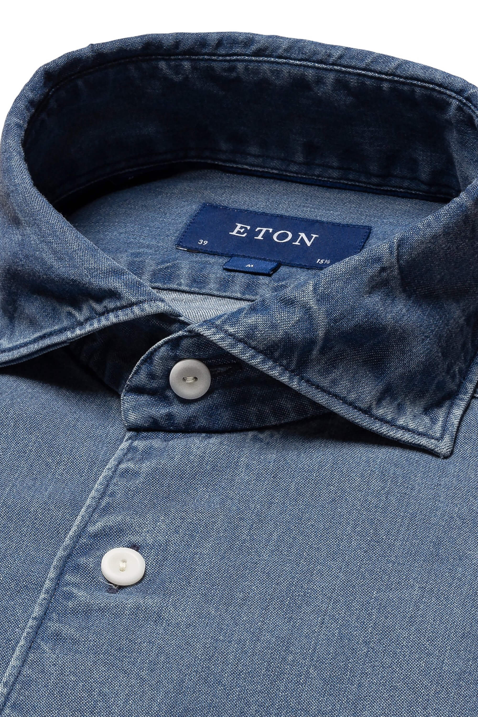 Eton Navy Blue Light Denim Shirt
