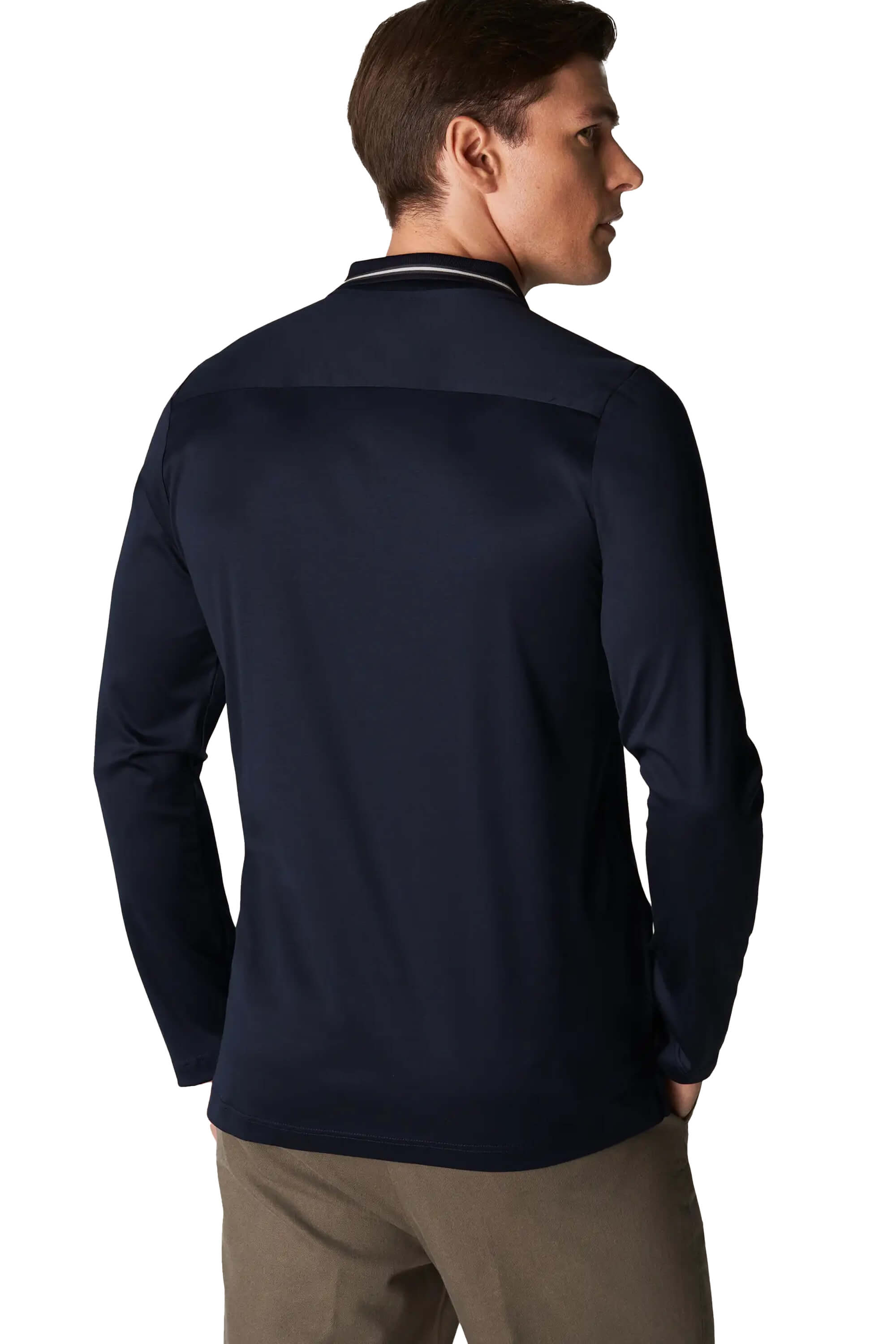 Eton Navy Filo Di Scozia Polo Shirt