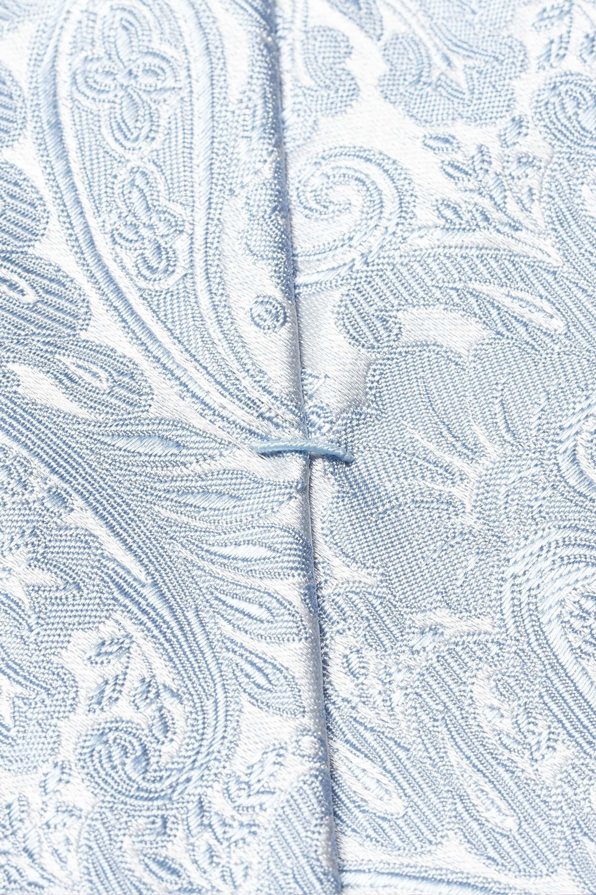 Eton Light Blue Jacquard Paisley Silk Tie