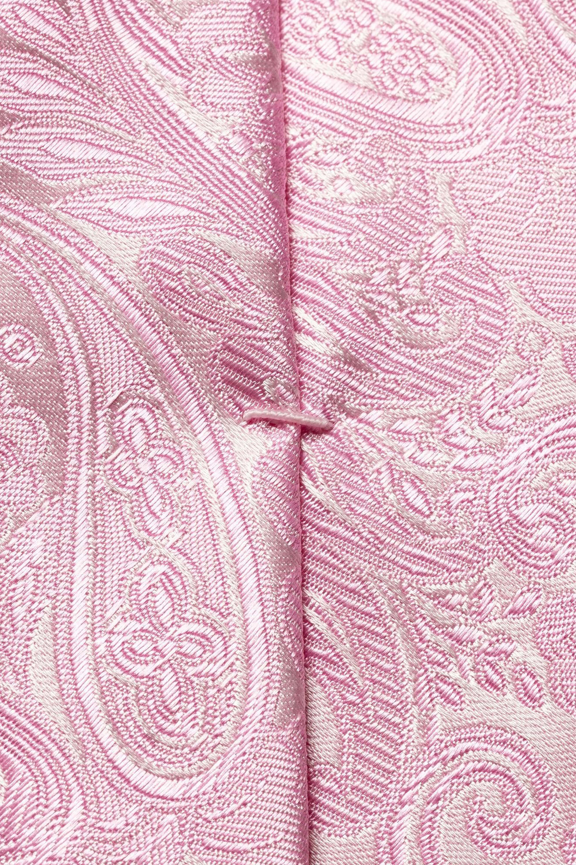 Eton Pink Jacquard Paisley Silk Tie 2