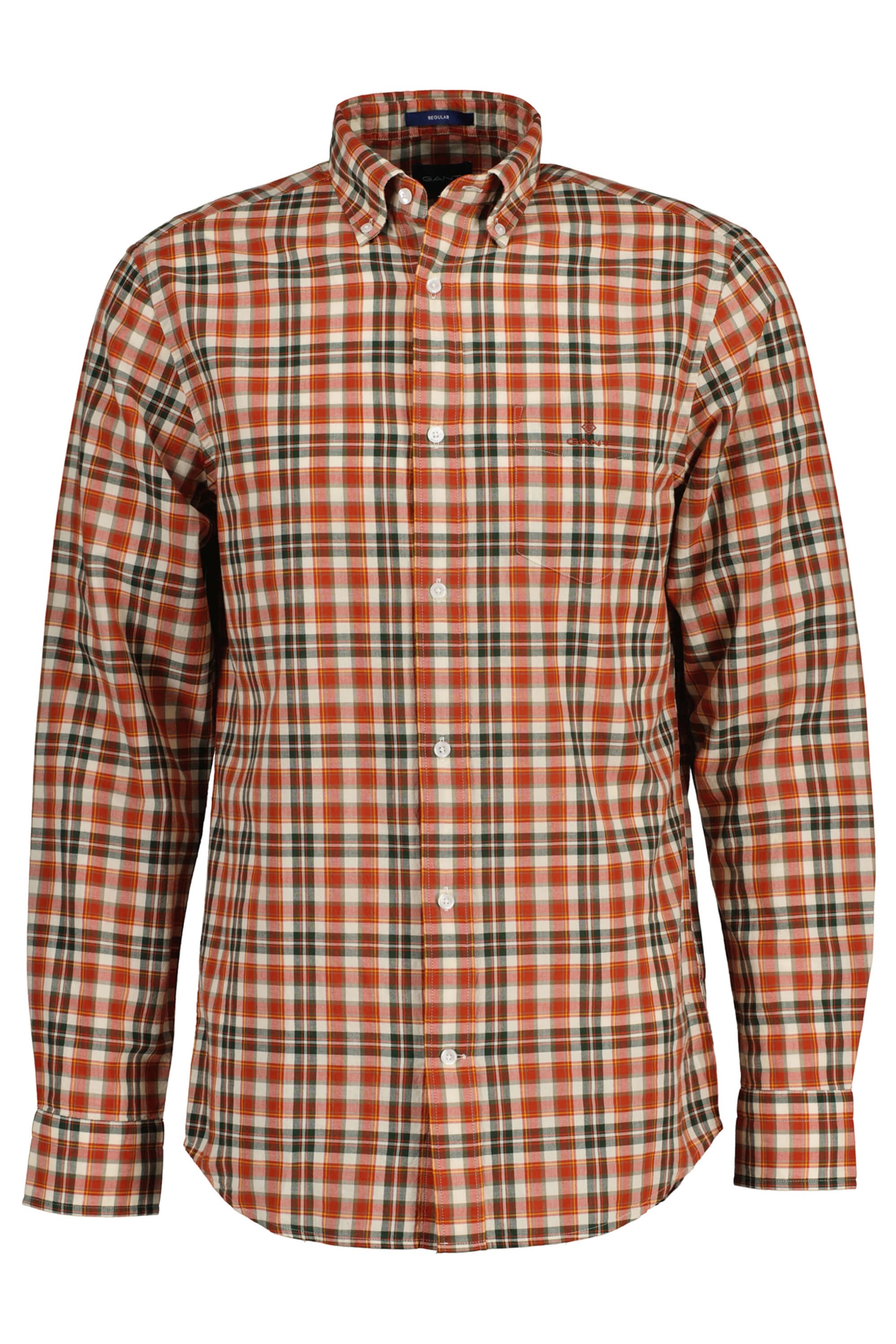 Gant Broadcloth Tartan Shirt Red Spice