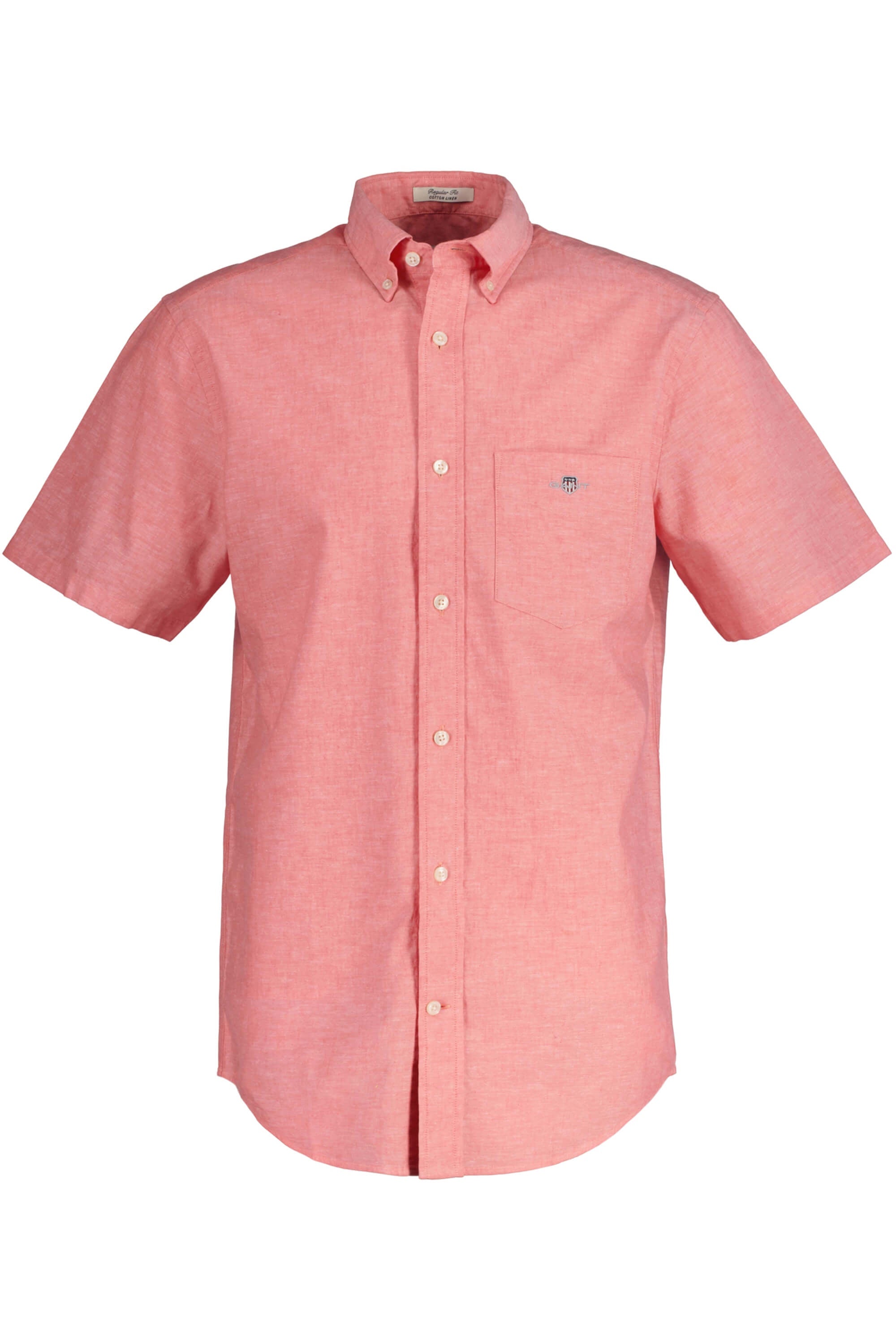 Gant Cotton Linen Shirt SS Sunset Pink