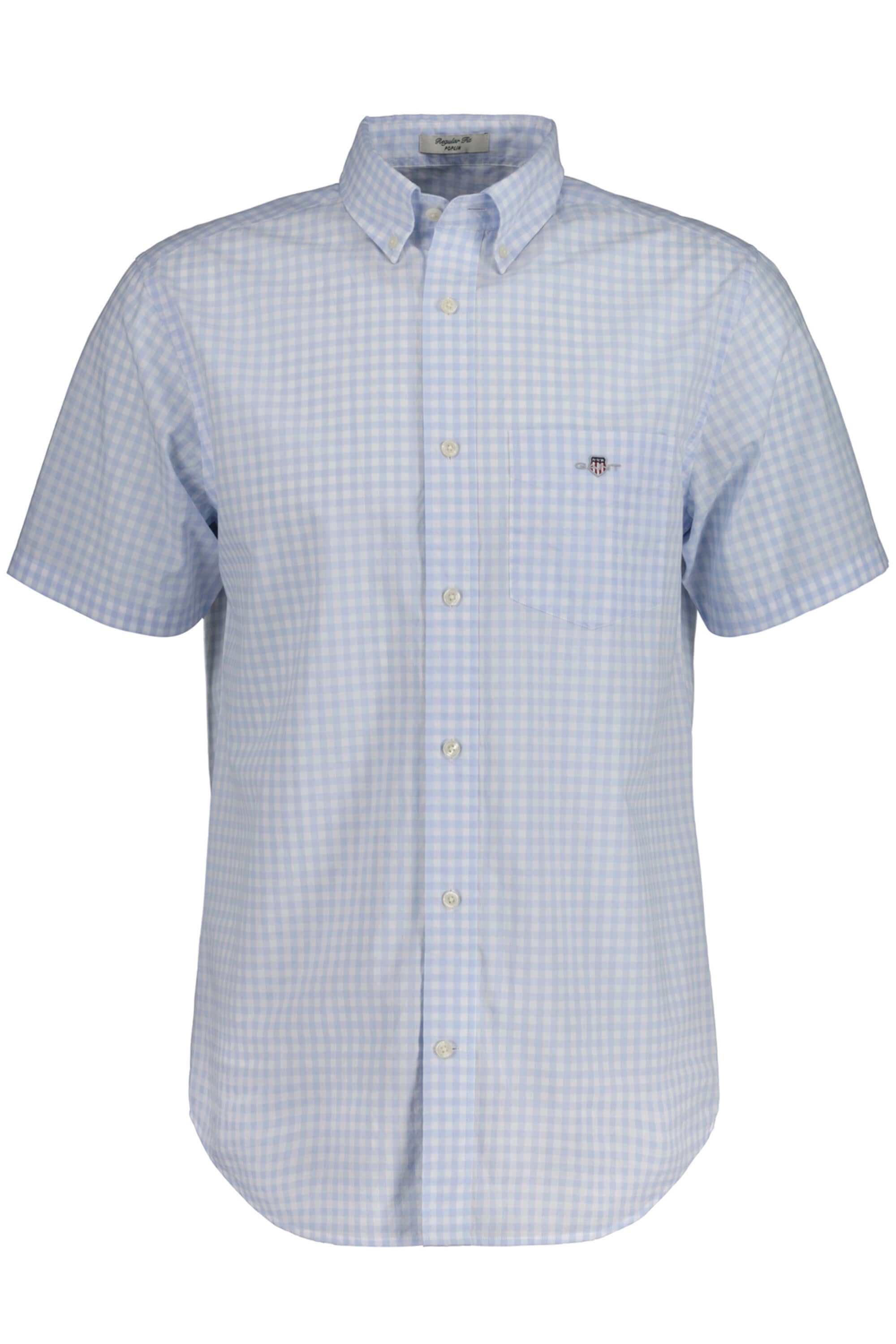 Gant Poplin Gingham Shirt Light Blue