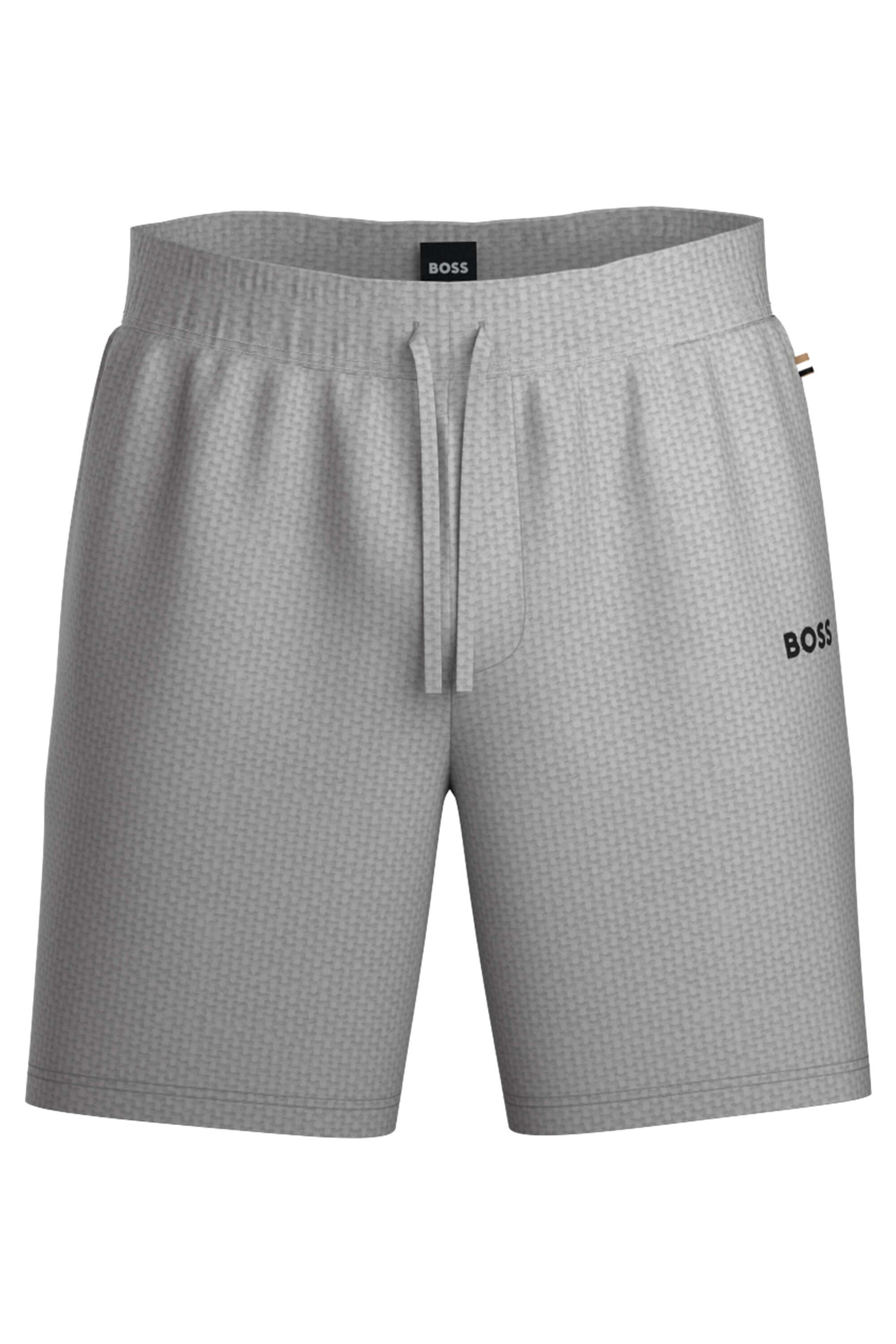 Hugo Boss Waffle Shorts Medium Grey