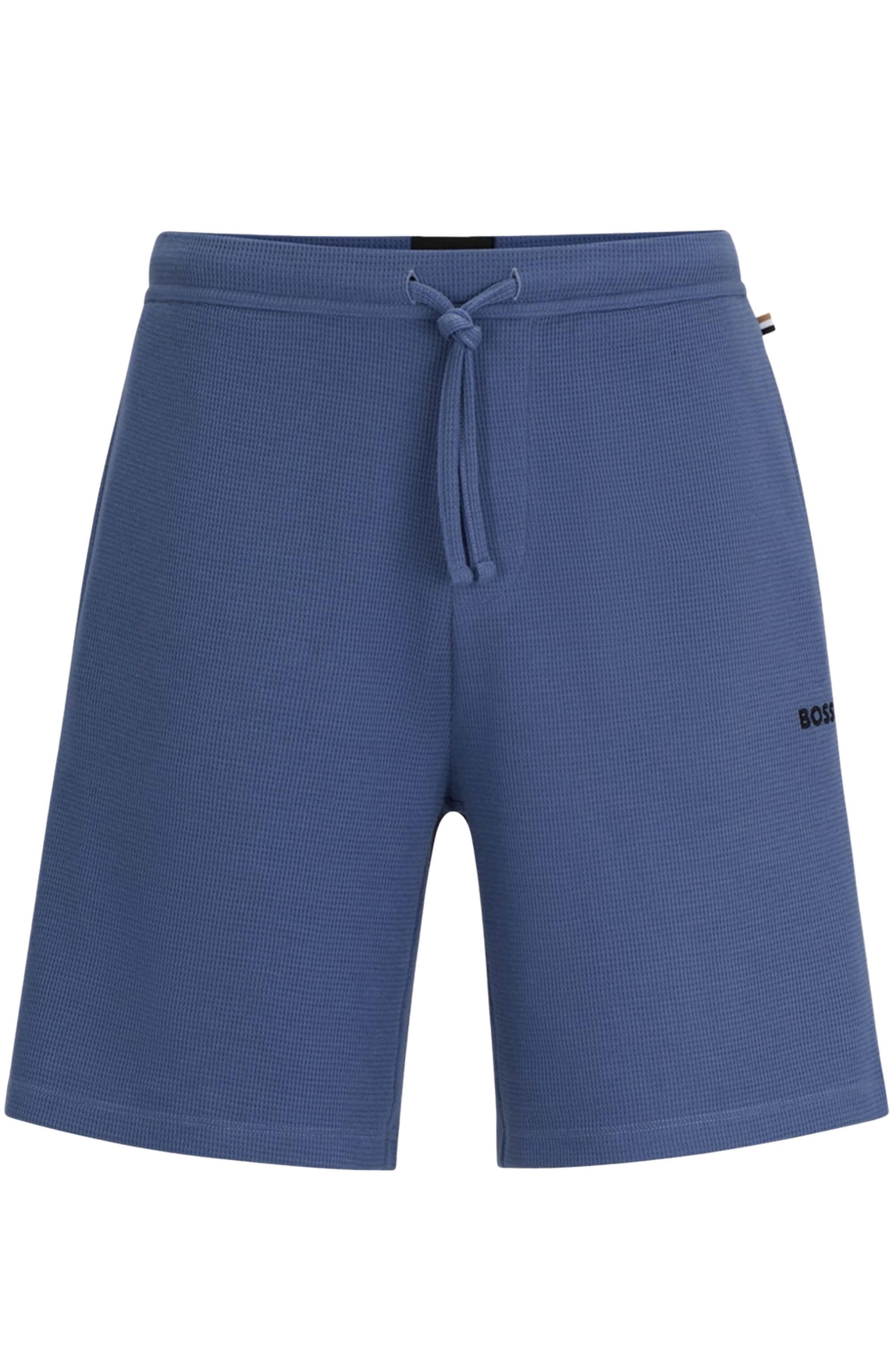 Hugo Boss Waffle Shorts Open Blue