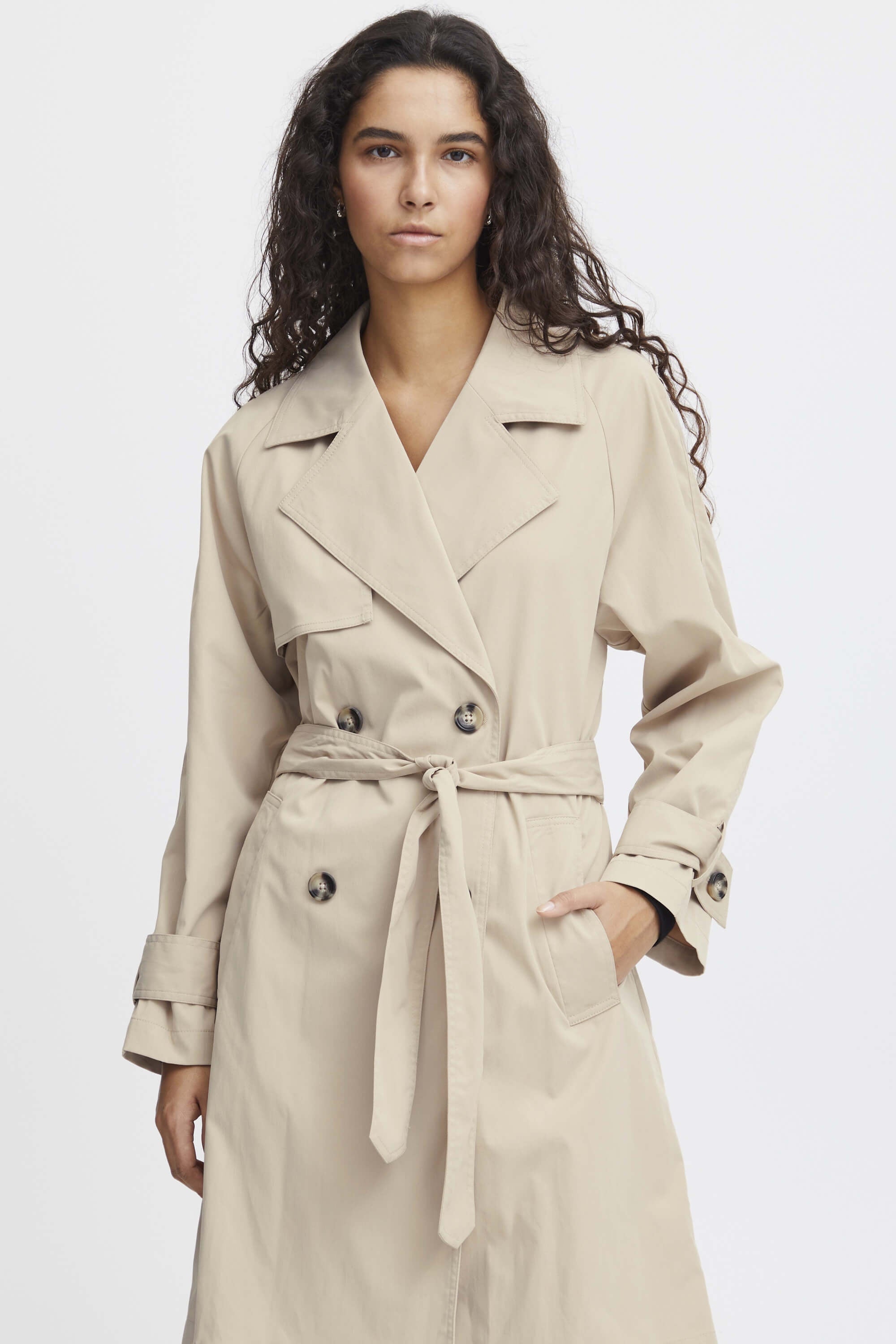 Ichi Elova Trench Coat Doeskin