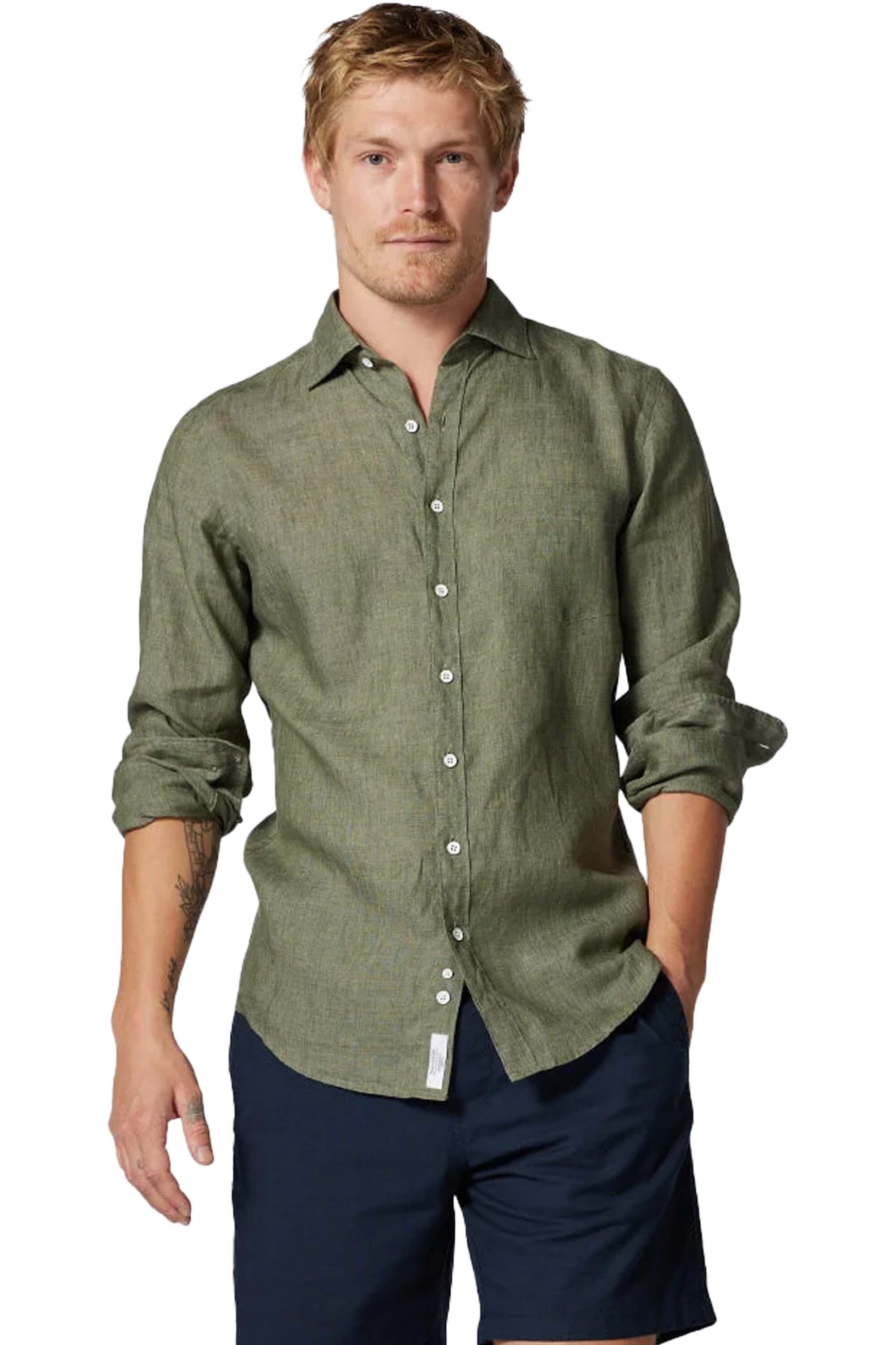 Rodd & Gunn Coromandel Linen Shirt Kelp