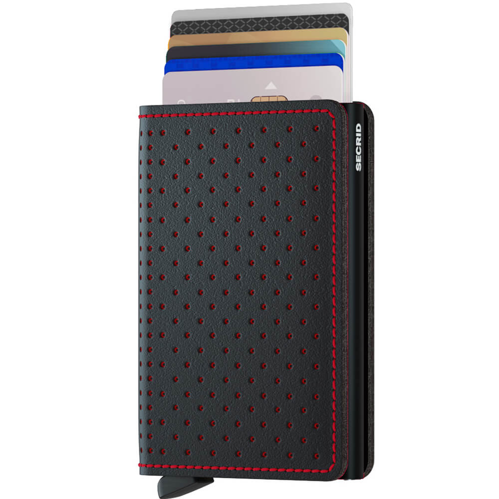 Secrid Slimwallet Perforated Black-Red