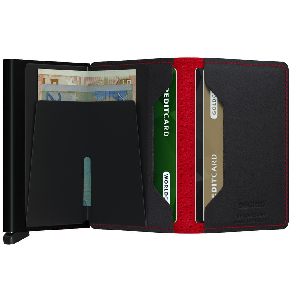 Secrid Slimwallet Perforated Black-Red