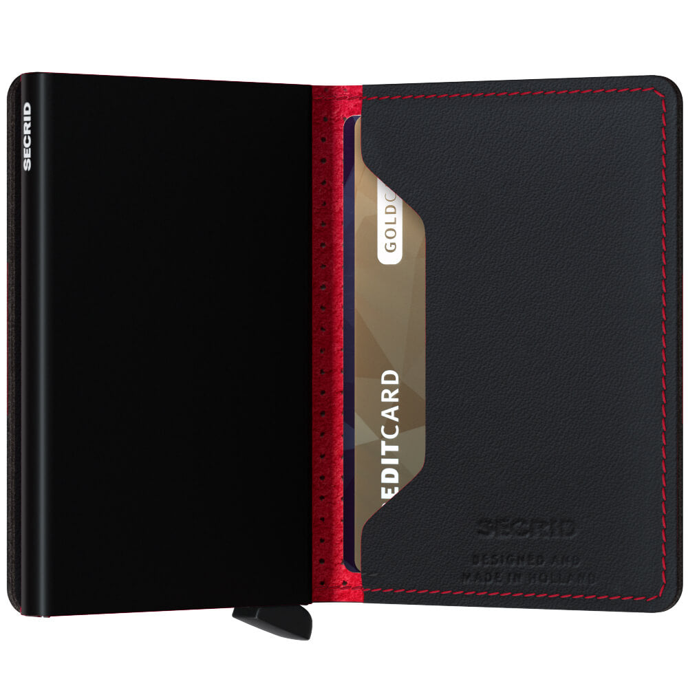 Secrid Slimwallet Perforated Black-Red