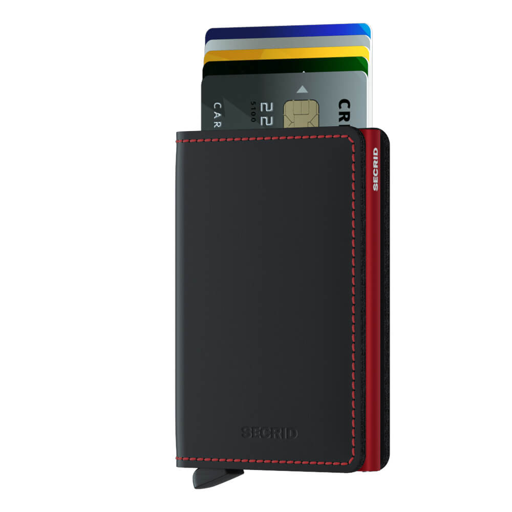 Secrid Slimwallet Matte Black & Red