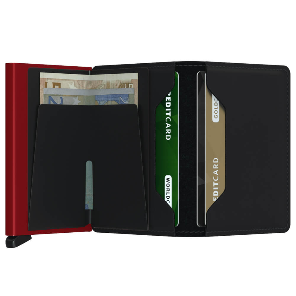 Secrid Slimwallet Matte Black & Red