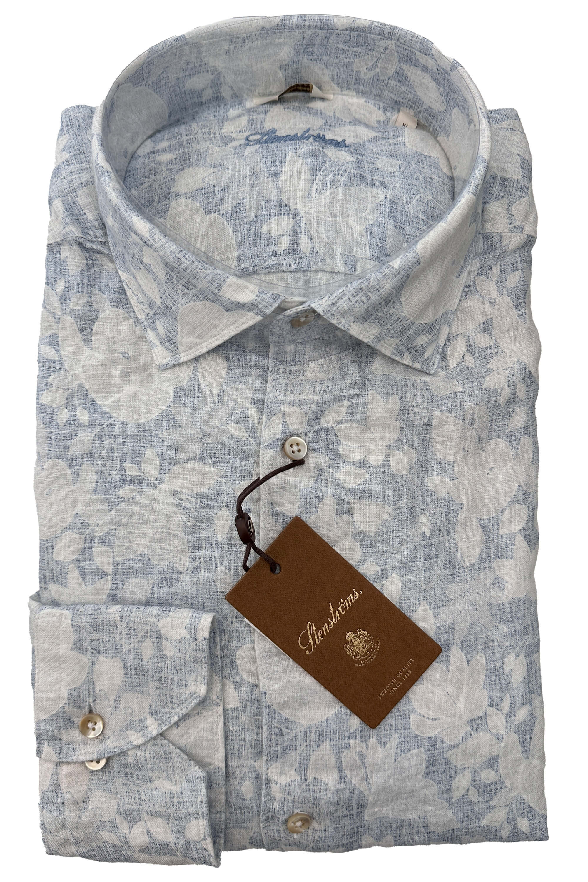 Stenstroms Linen Flower Design Shirt