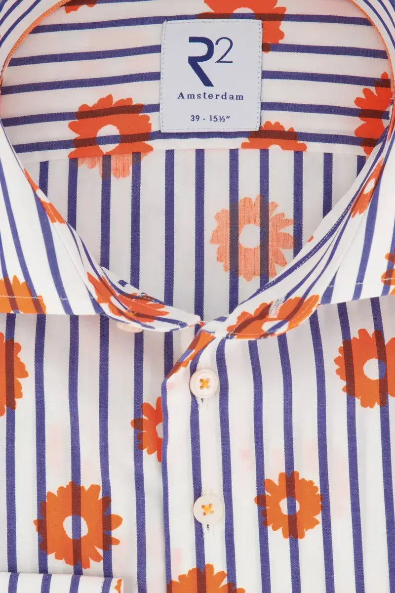 R2 Orange Flower Shirt