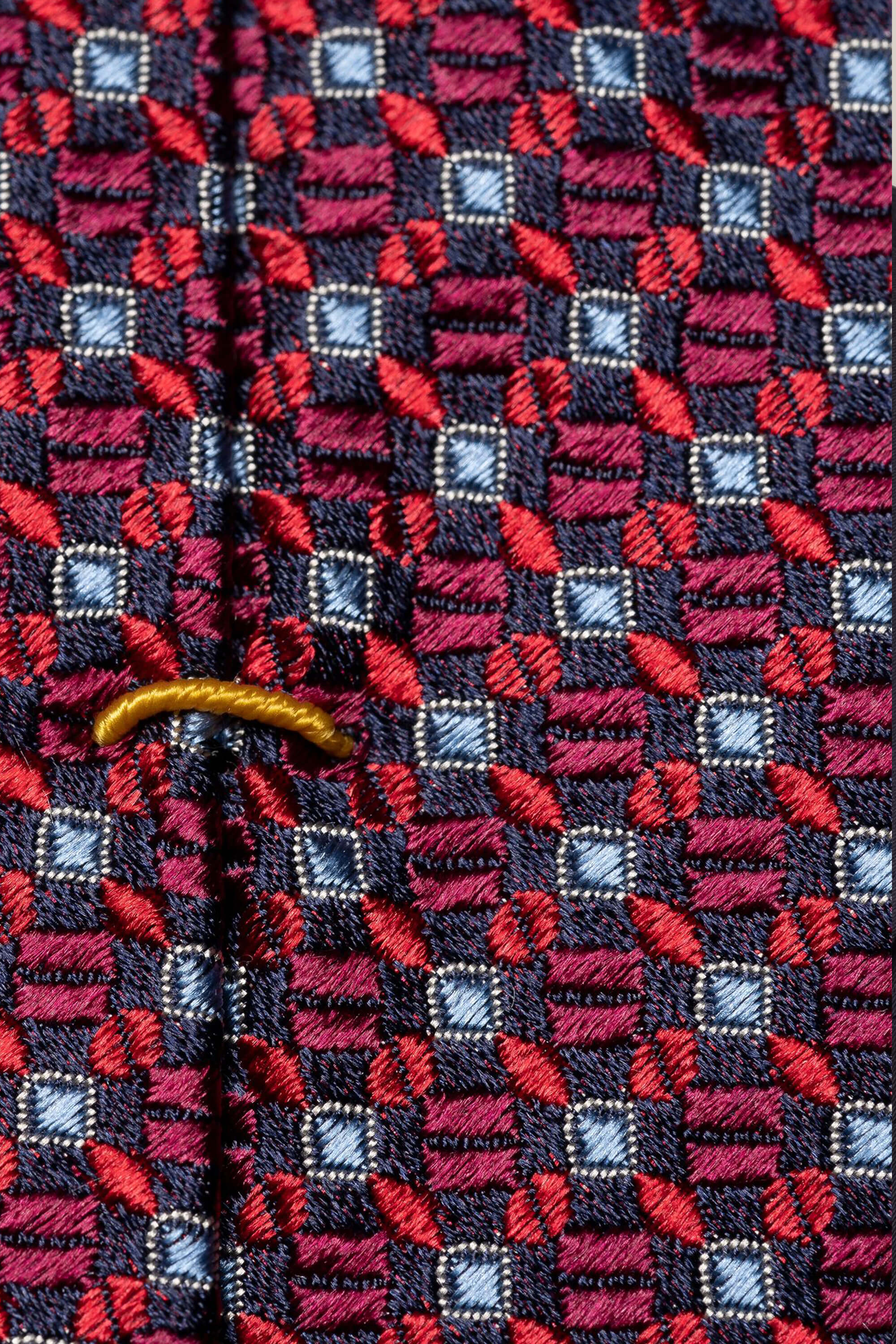 Eton Red Geometric Silk Tie