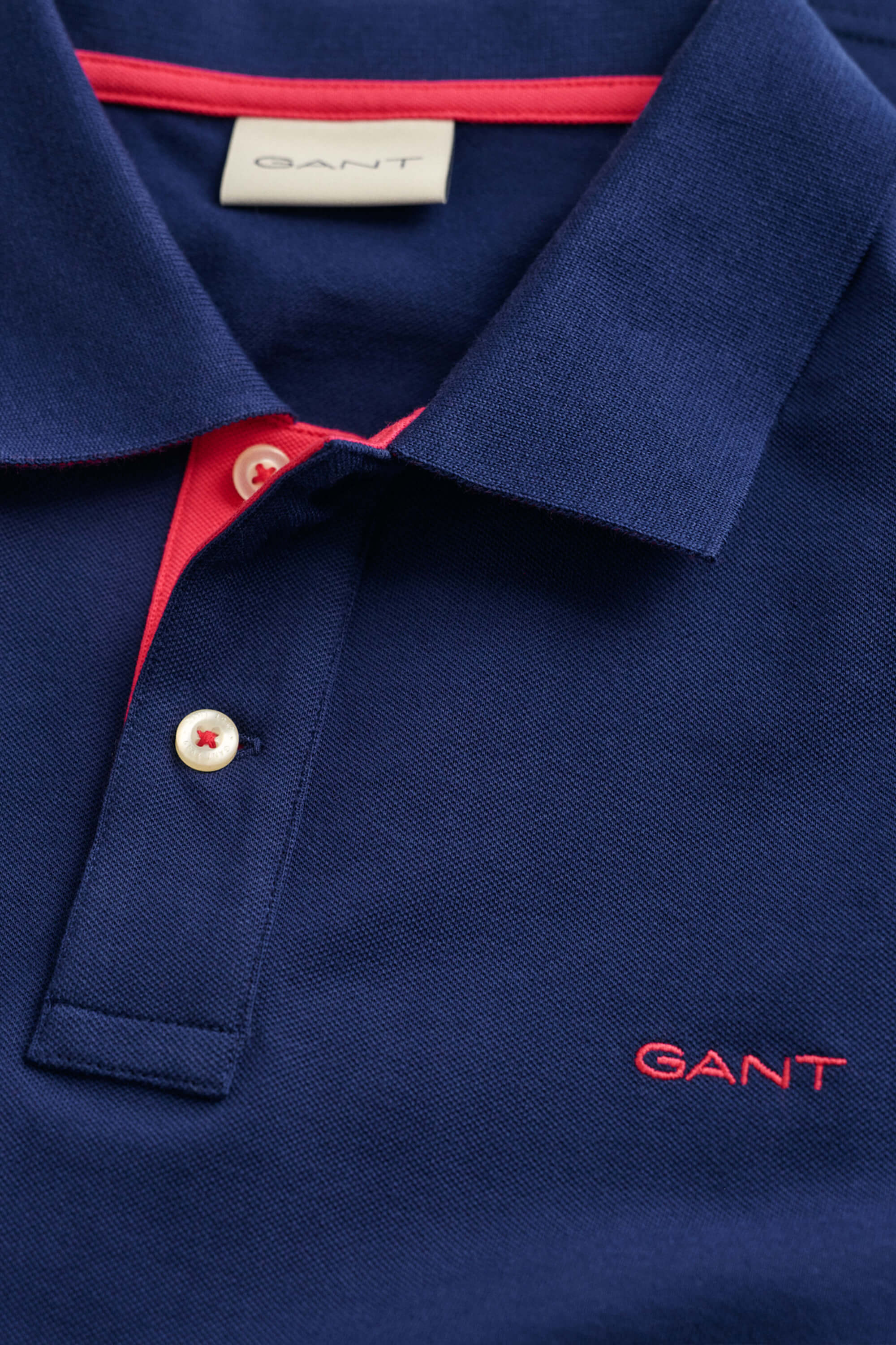 Gant Contrast Collar Polo Persian Blue