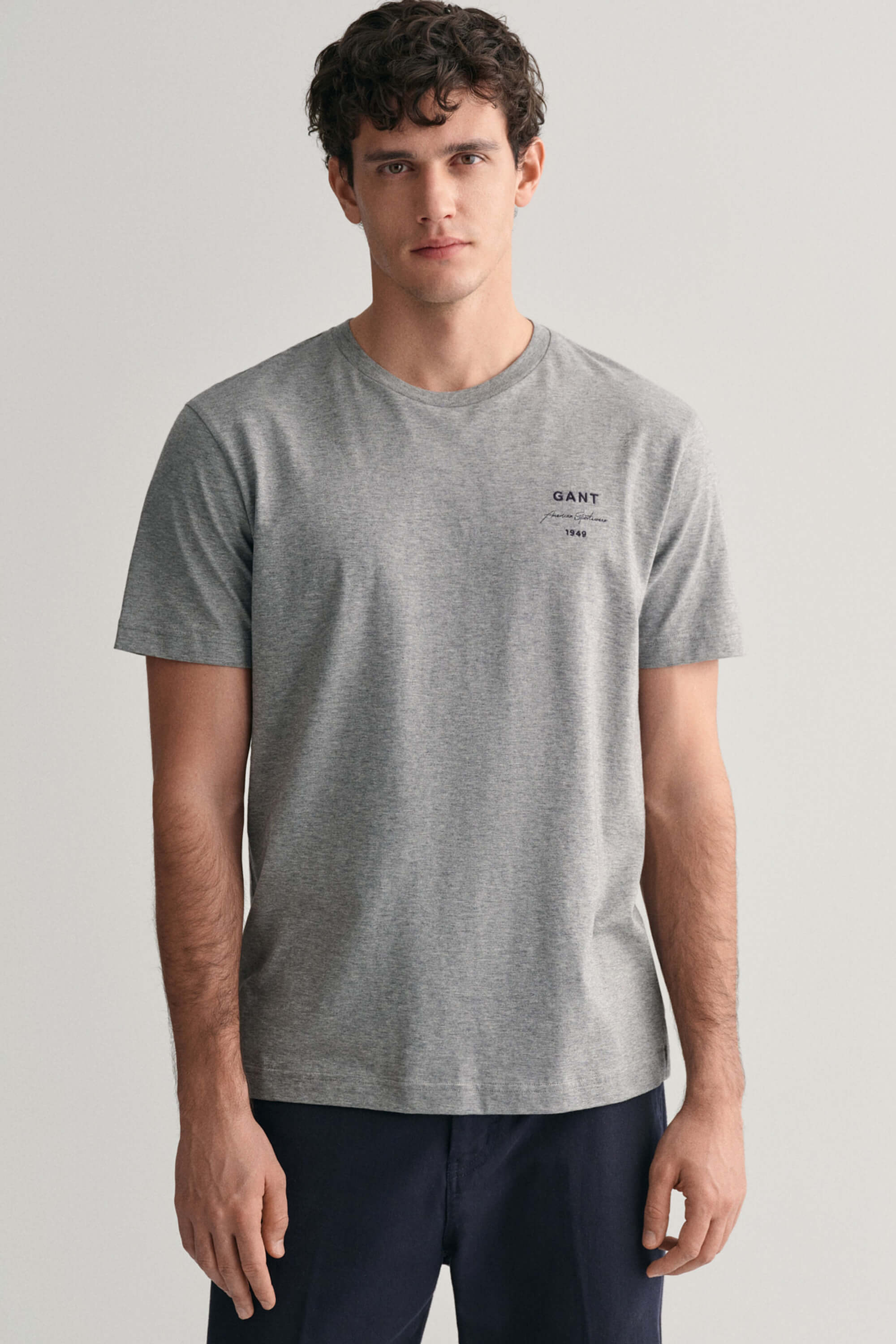 Gant Logo Script T-Shirt Grey