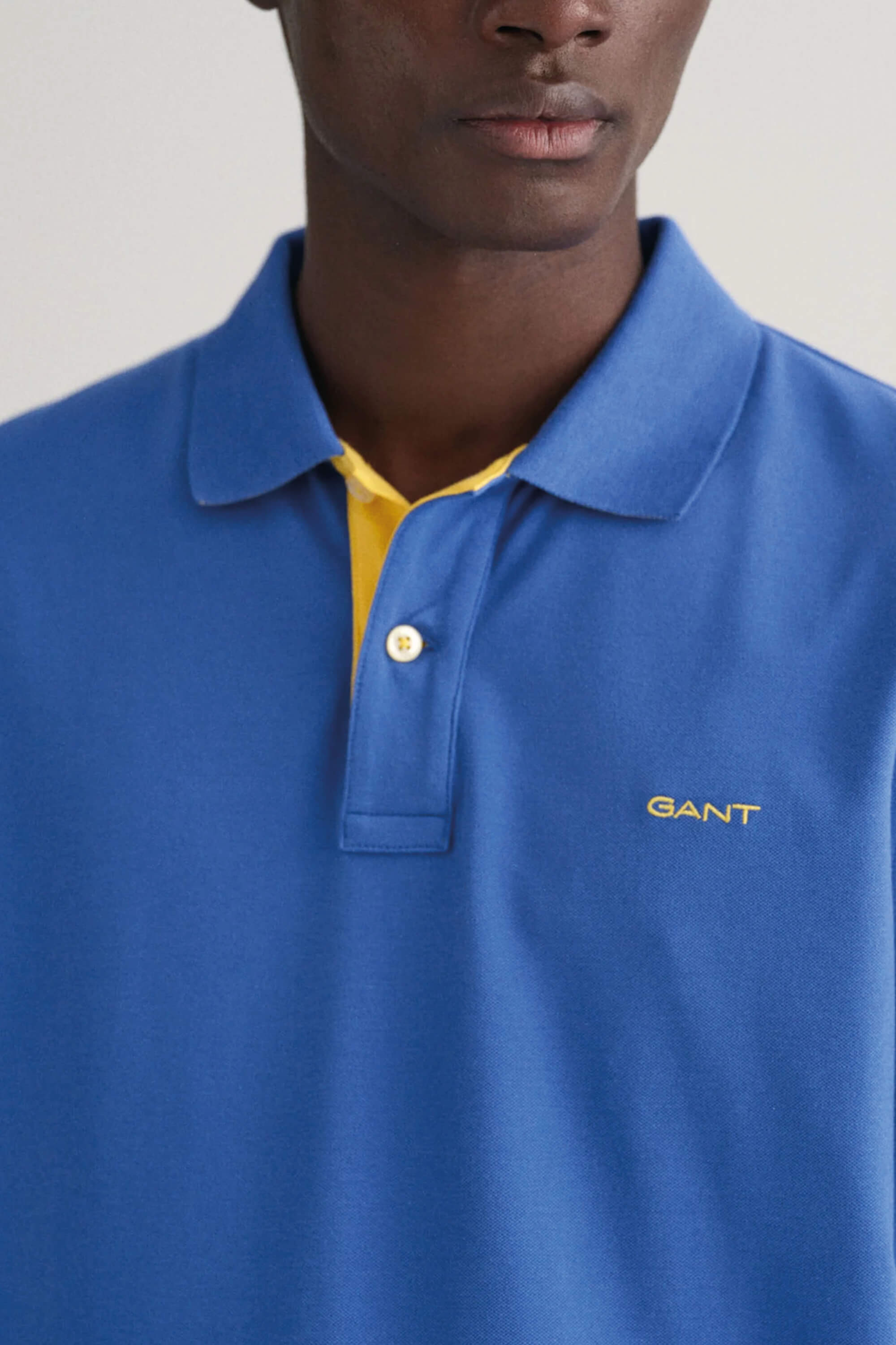 Gant Contrast Collar Polo Rich Blue