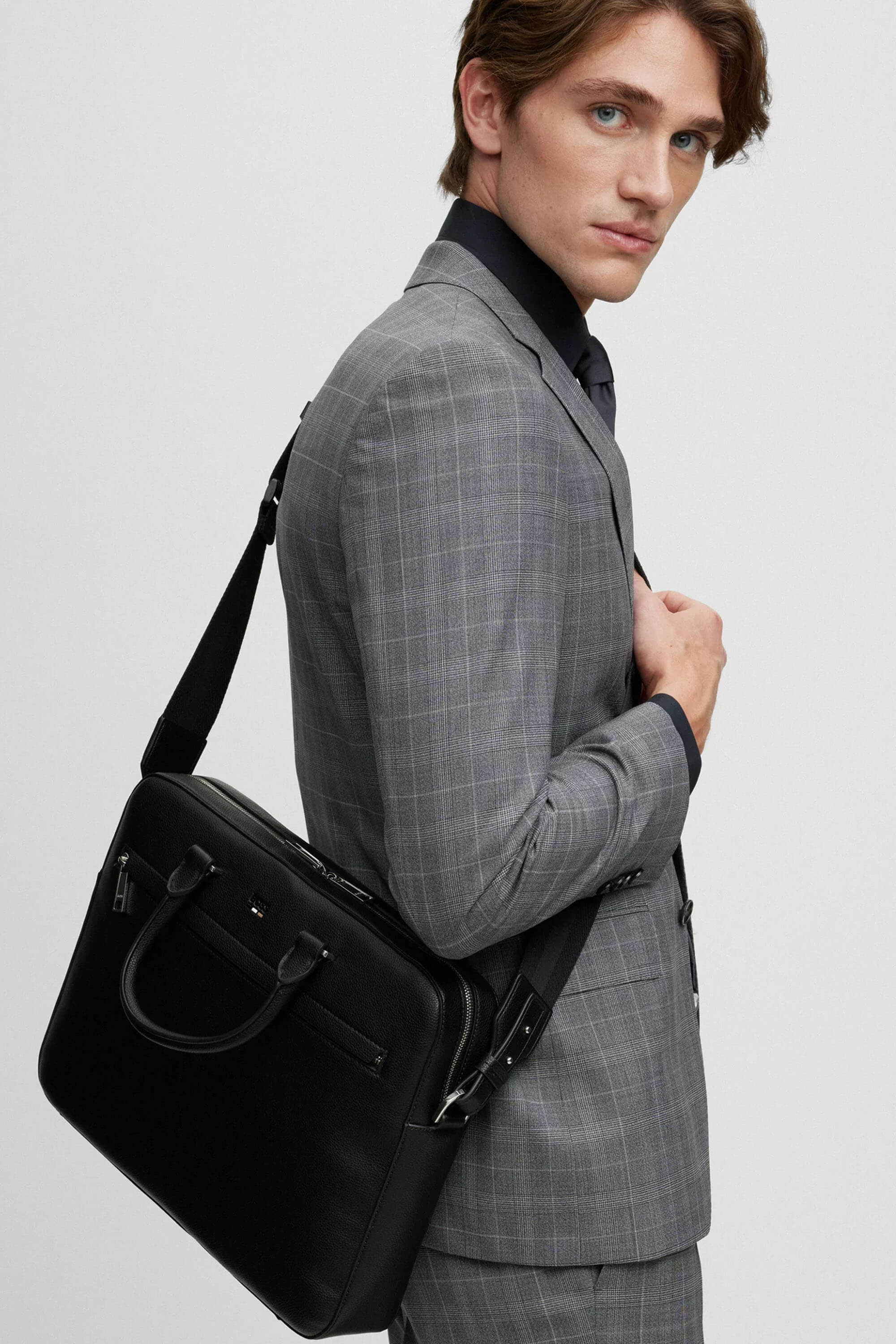 Hugo boss deals signature document bag