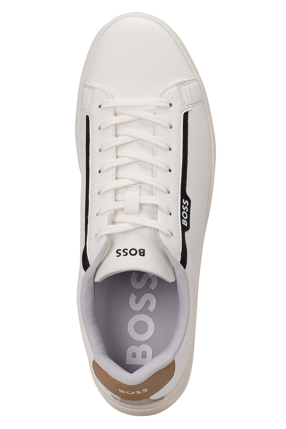 BOSS Homme Baskets Tennis Rhys Tenn Pusdth - Blanc - Style Élégant Et Confortable - Taille 39 EU