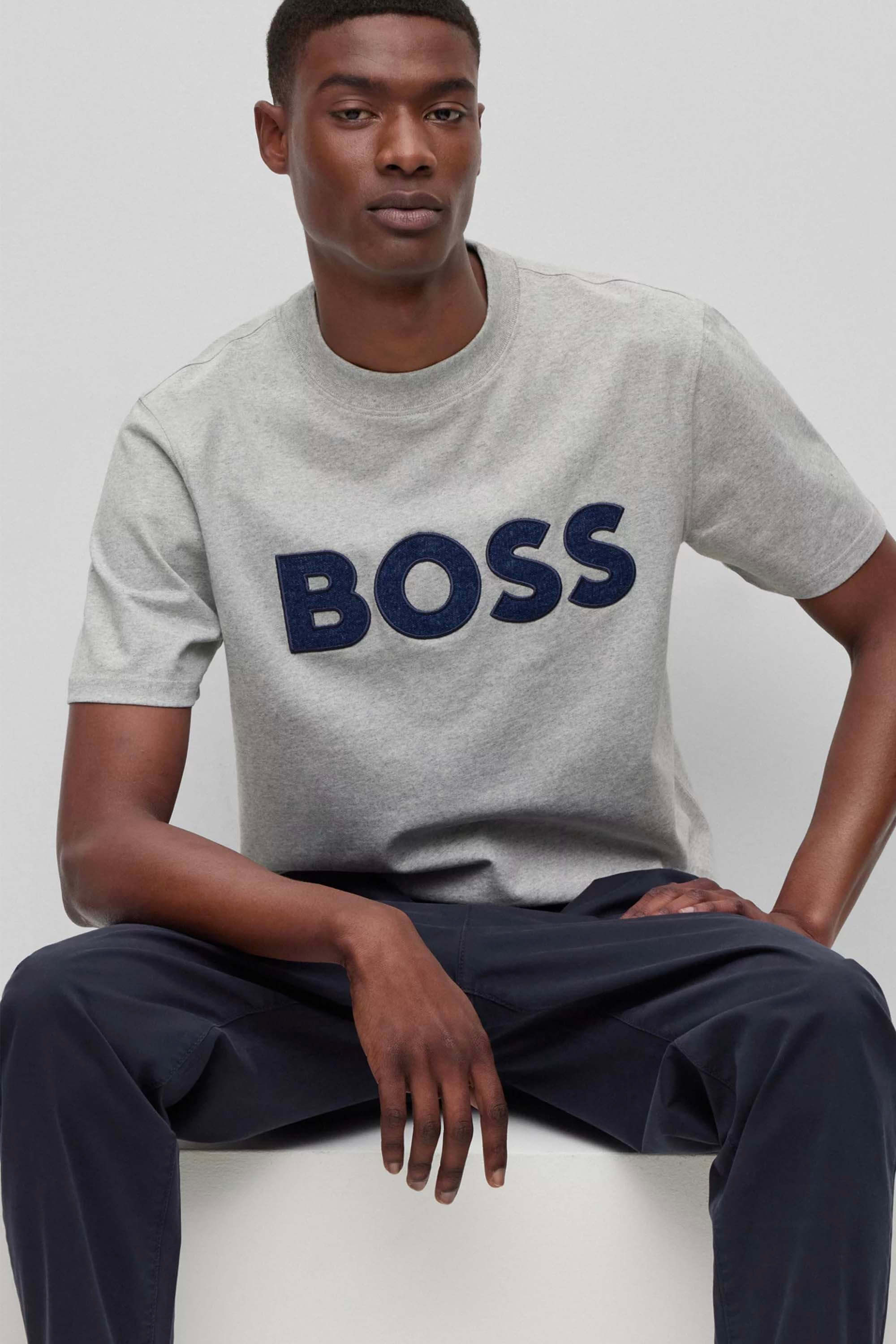 Boss grey on sale t shirt