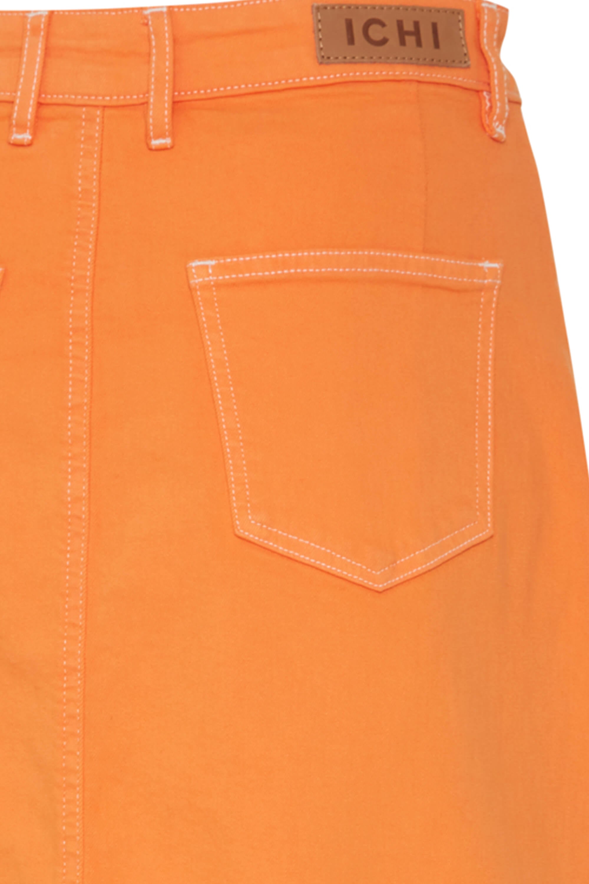 Ichi Cenny Denim Skirt Orange