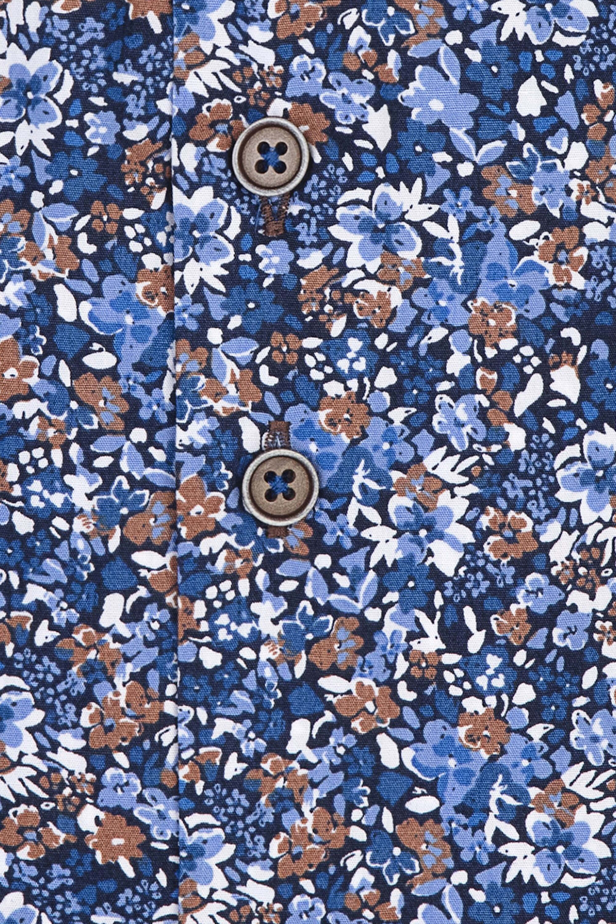 R2 Floral Print Shirt Blue/Brown