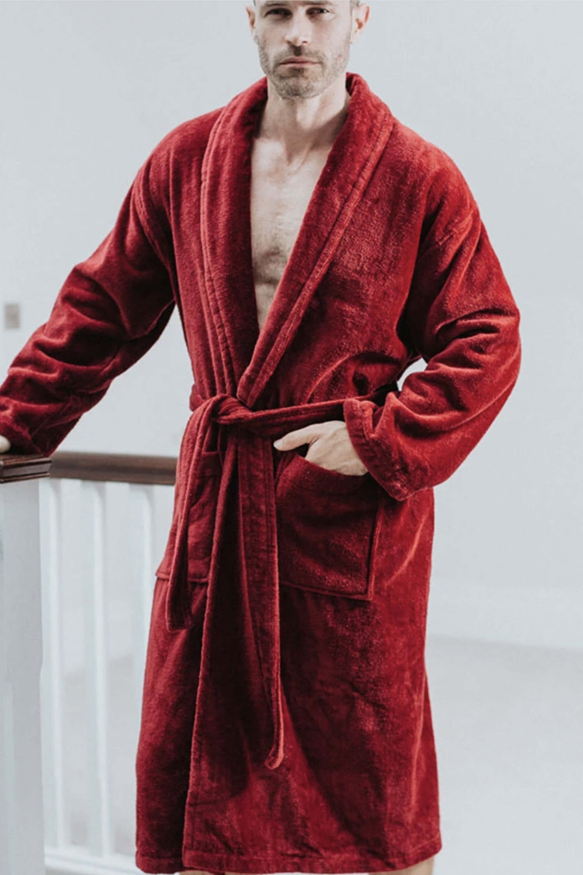 Bown of London Baron Dressing Gown Burgundy